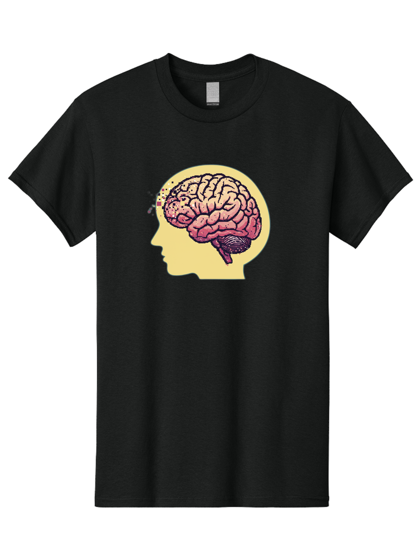 Brain-Drain Men'S Graphic Tee, 100% Cotton, Comfortable Casual Summer Wear, Machine Washable, Human Brain, Neuroscience, Mental Health, Cognitive Function, Psychology, Brain Activity, Thought Process, Neurological Disorder, Baa207