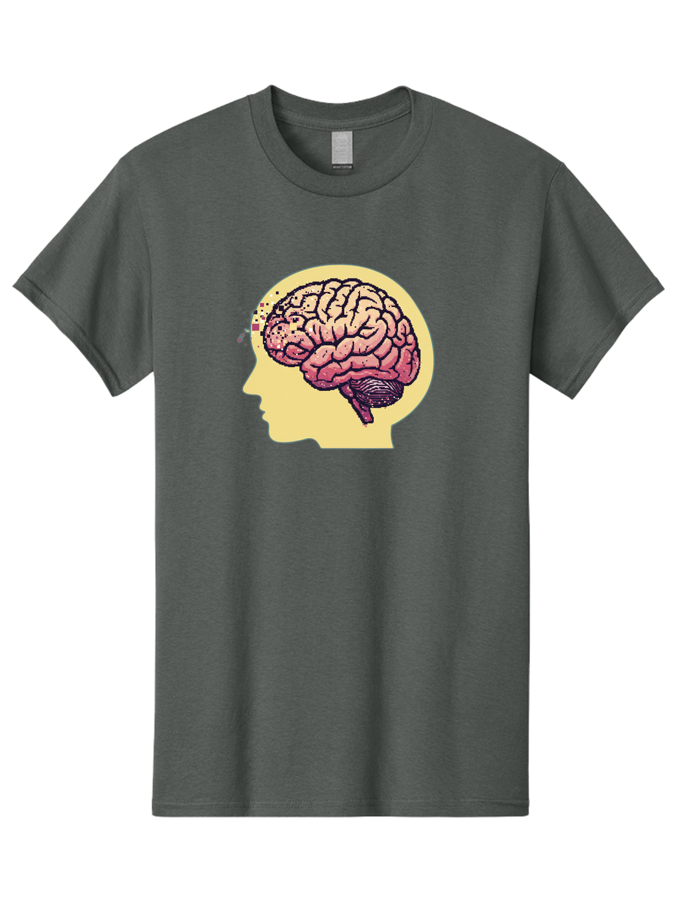 Brain-Drain Men'S Graphic Tee, 100% Cotton, Comfortable Casual Summer Wear, Machine Washable, Human Brain, Neuroscience, Mental Health, Cognitive Function, Psychology, Brain Activity, Thought Process, Neurological Disorder, Baa207