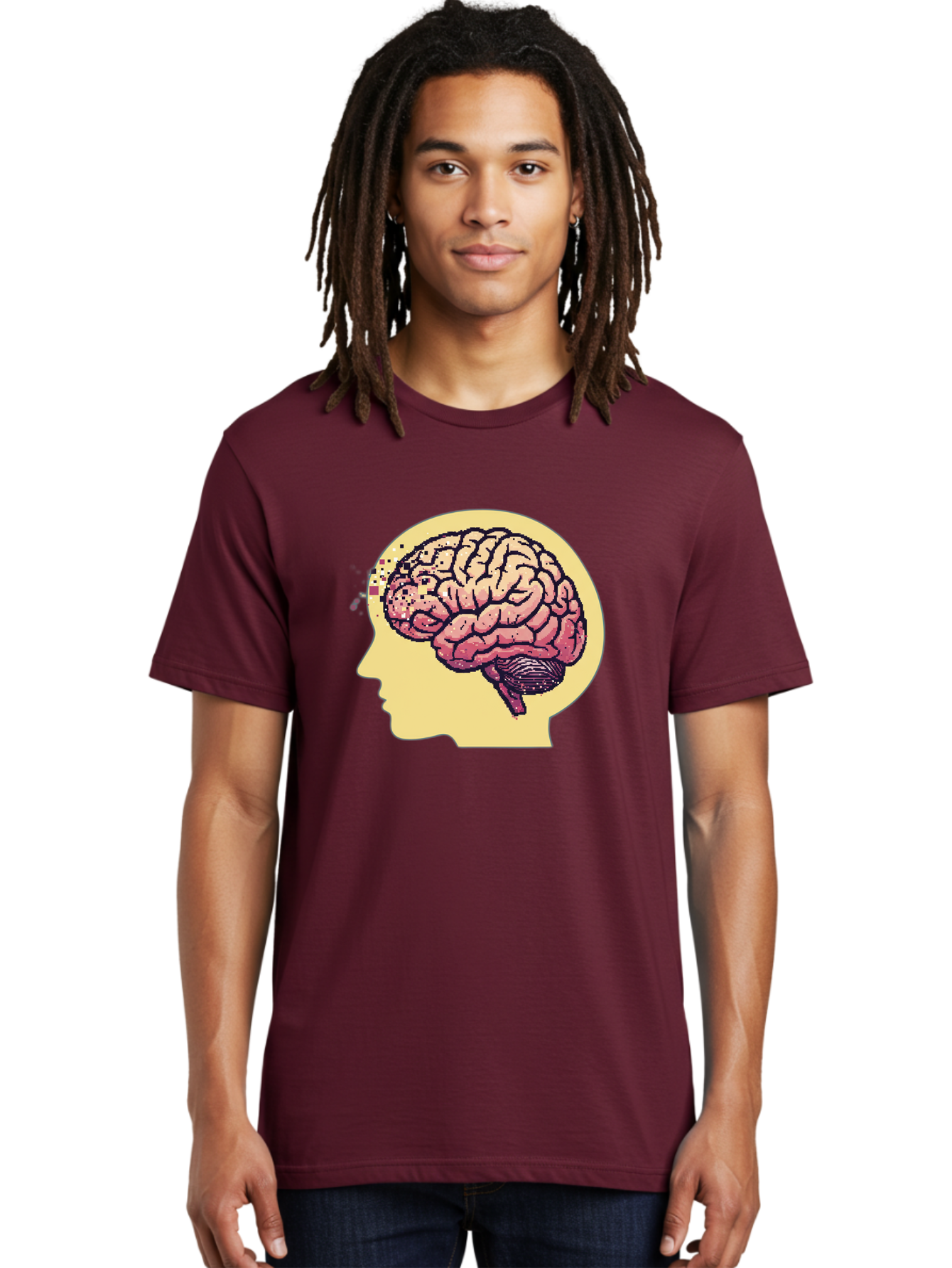 Brain-Drain Men'S Graphic Tee, 100% Cotton, Comfortable Casual Summer Wear, Machine Washable, Human Brain, Neuroscience, Mental Health, Cognitive Function, Psychology, Brain Activity, Thought Process, Neurological Disorder, Baa207