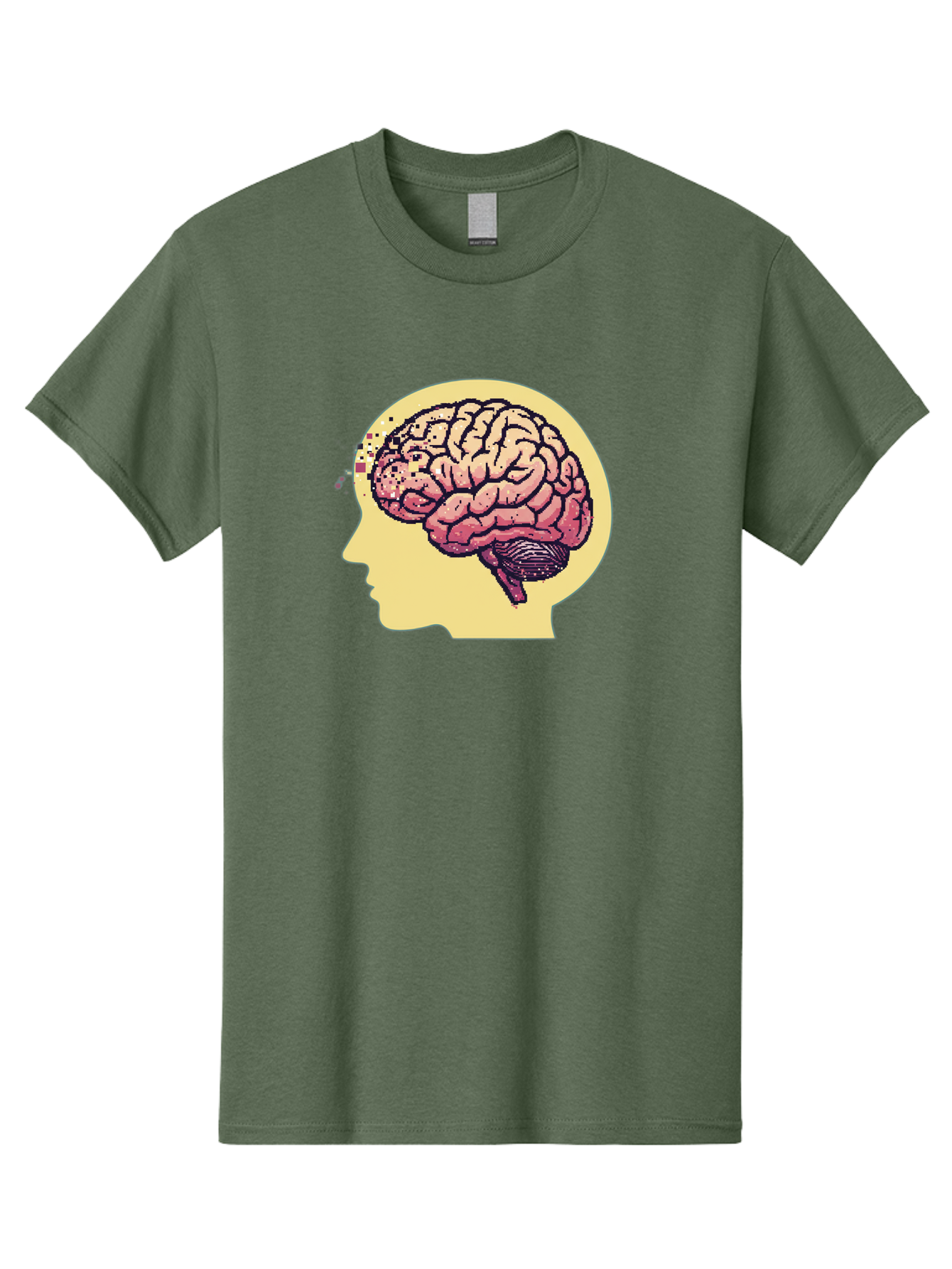 Brain-Drain Men'S Graphic Tee, 100% Cotton, Comfortable Casual Summer Wear, Machine Washable, Human Brain, Neuroscience, Mental Health, Cognitive Function, Psychology, Brain Activity, Thought Process, Neurological Disorder, Baa207
