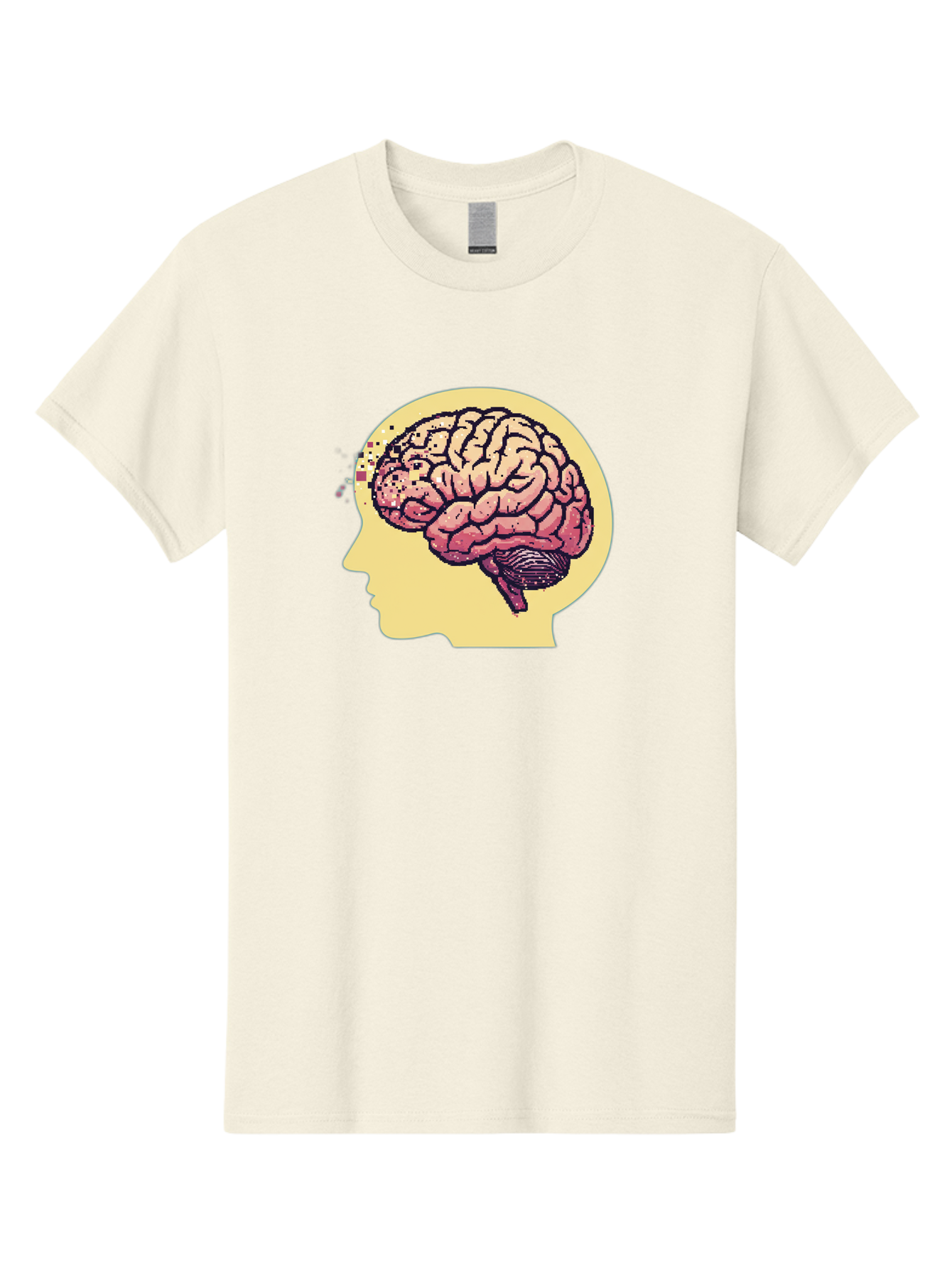 Brain-Drain Men'S Graphic Tee, 100% Cotton, Comfortable Casual Summer Wear, Machine Washable, Human Brain, Neuroscience, Mental Health, Cognitive Function, Psychology, Brain Activity, Thought Process, Neurological Disorder, Baa207