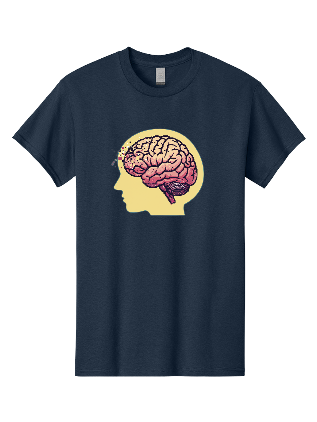 Brain-Drain Men'S Graphic Tee, 100% Cotton, Comfortable Casual Summer Wear, Machine Washable, Human Brain, Neuroscience, Mental Health, Cognitive Function, Psychology, Brain Activity, Thought Process, Neurological Disorder, Baa207