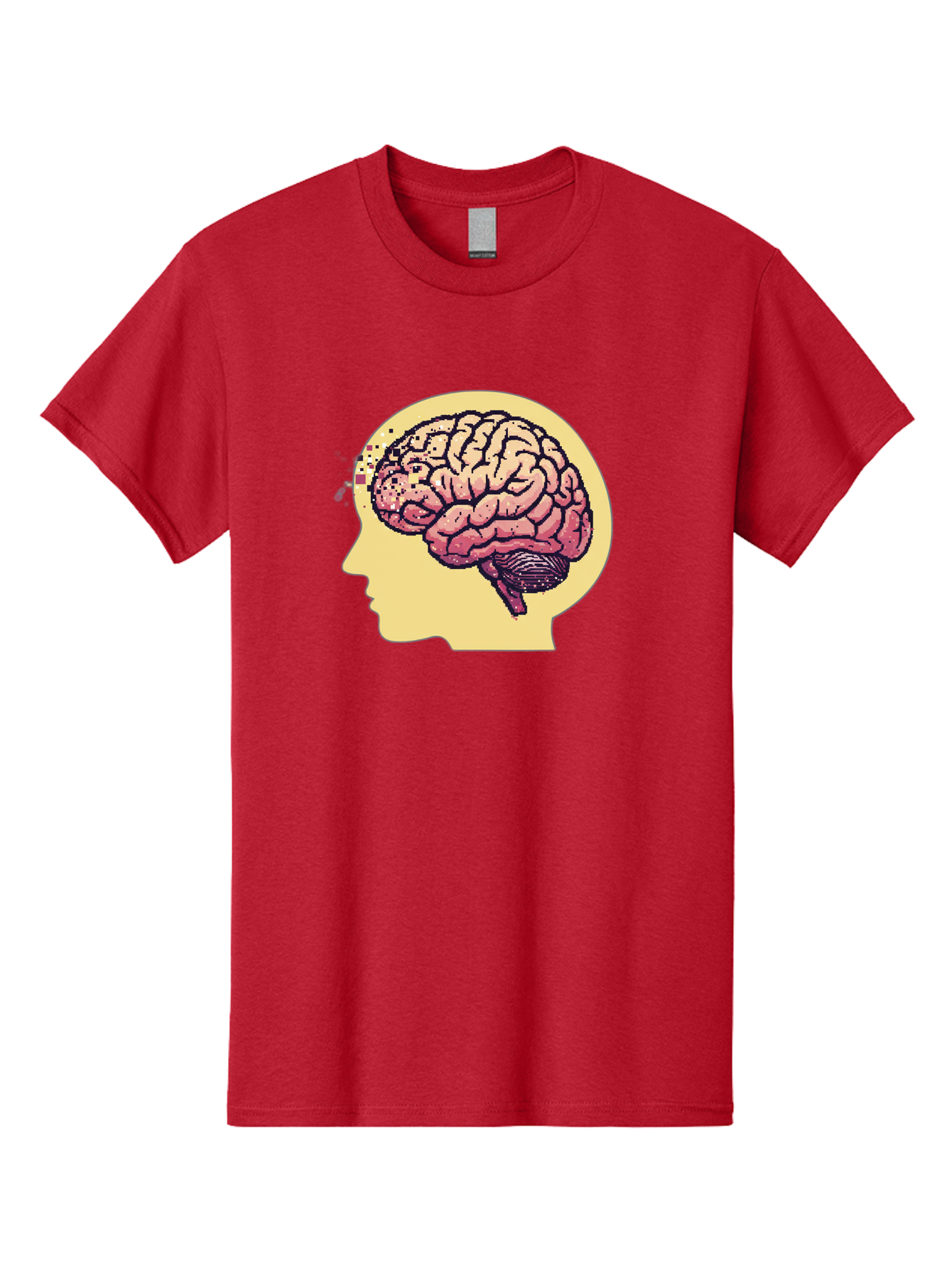 Brain-Drain Men'S Graphic Tee, 100% Cotton, Comfortable Casual Summer Wear, Machine Washable, Human Brain, Neuroscience, Mental Health, Cognitive Function, Psychology, Brain Activity, Thought Process, Neurological Disorder, Baa207