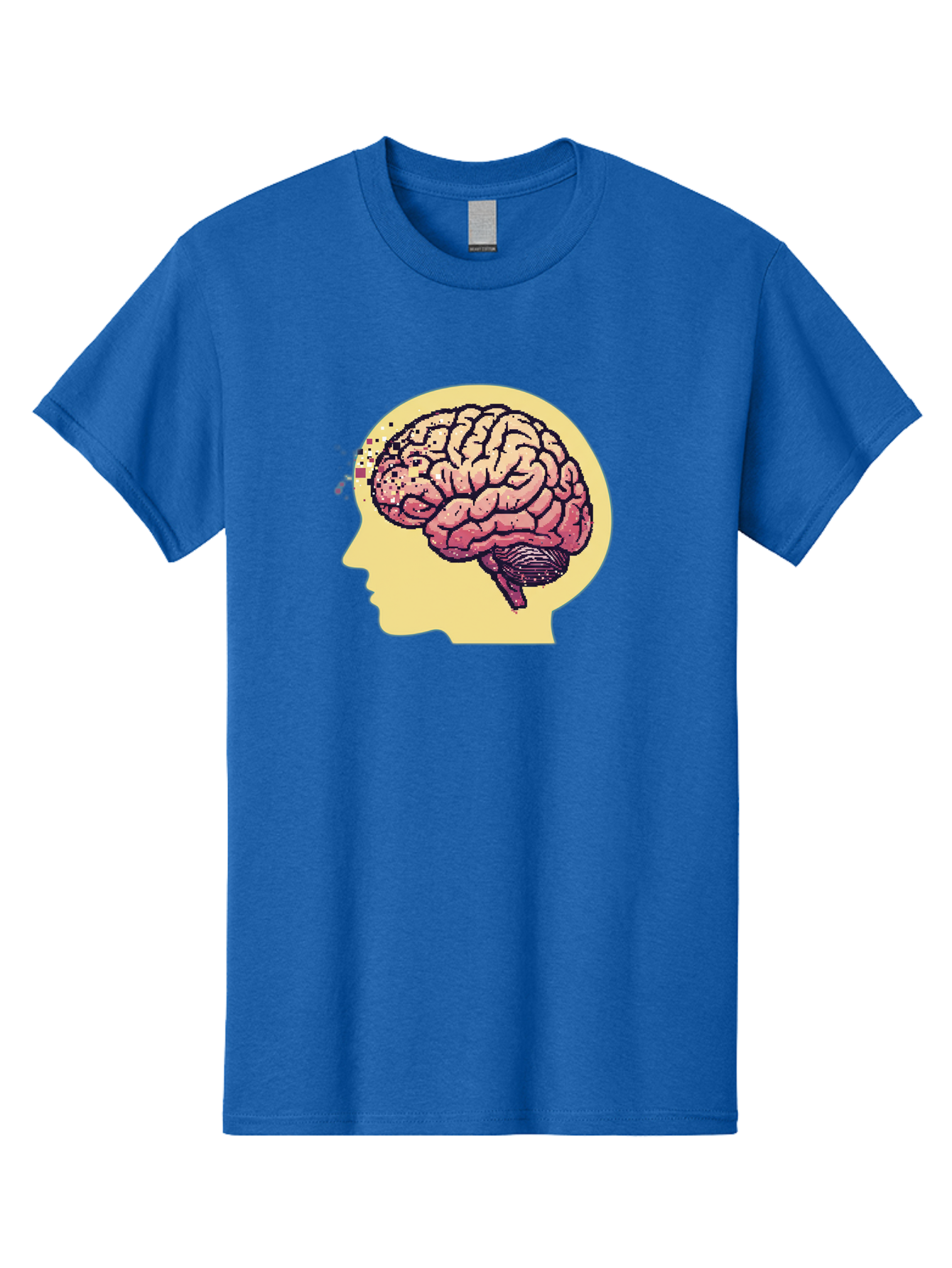 Brain-Drain Men'S Graphic Tee, 100% Cotton, Comfortable Casual Summer Wear, Machine Washable, Human Brain, Neuroscience, Mental Health, Cognitive Function, Psychology, Brain Activity, Thought Process, Neurological Disorder, Baa207