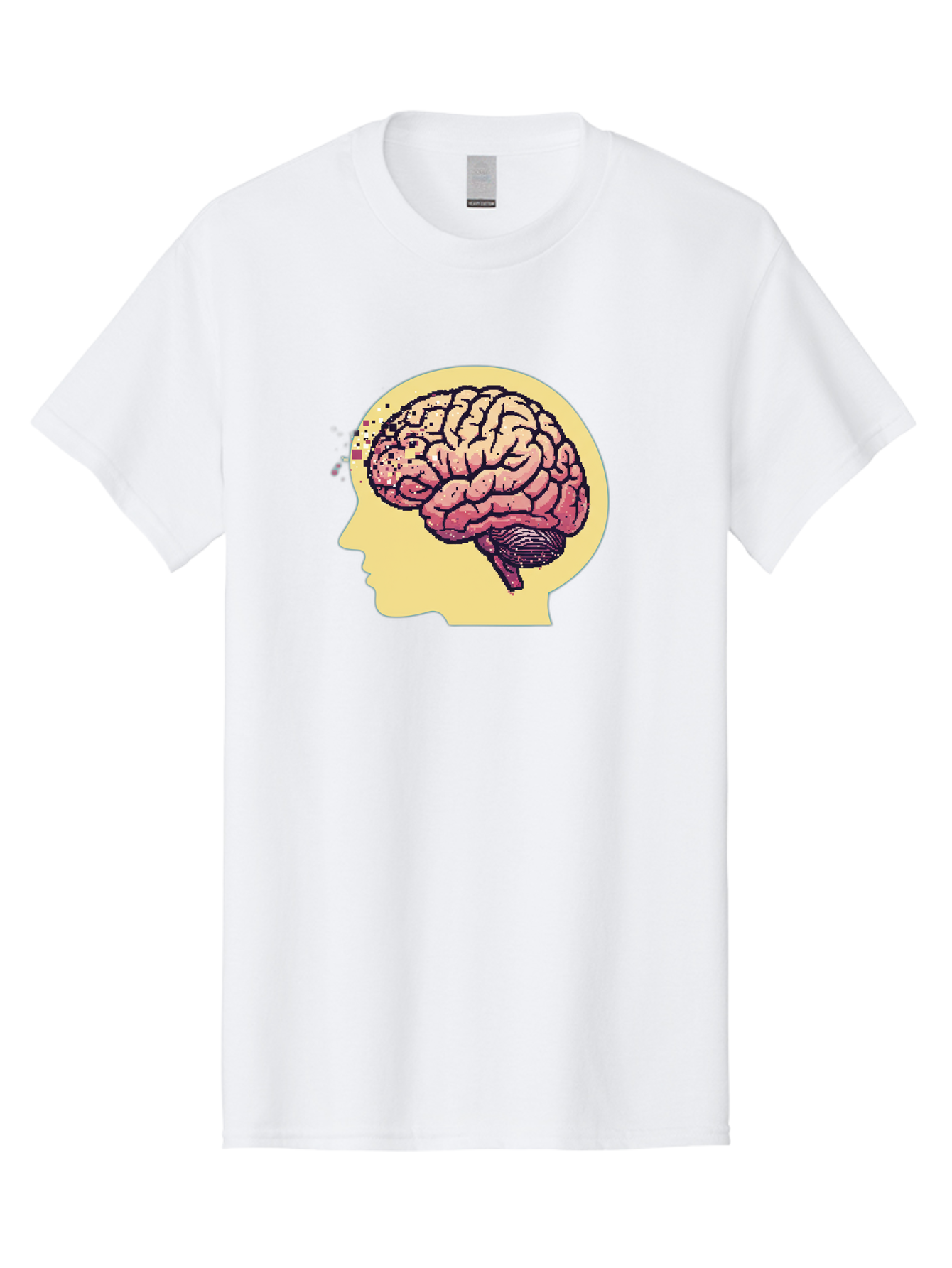 Brain-Drain Men'S Graphic Tee, 100% Cotton, Comfortable Casual Summer Wear, Machine Washable, Human Brain, Neuroscience, Mental Health, Cognitive Function, Psychology, Brain Activity, Thought Process, Neurological Disorder, Baa207