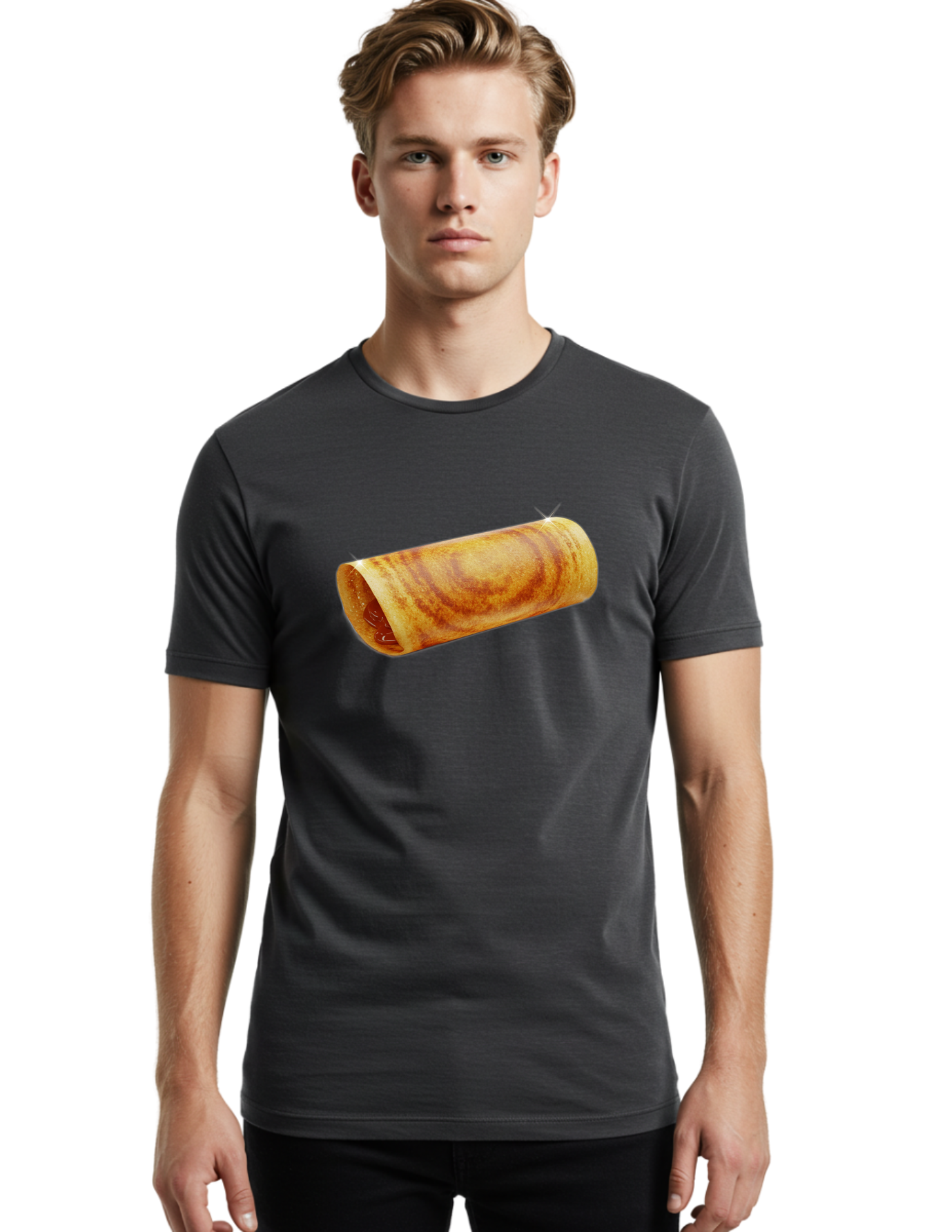 Burrito Men'S Graphic Tee, 100% Cotton, Comfortable Casual Summer Wear, Machine Washable, Crunchy Spring Roll, Savory Filling, Asian Cuisine, Finger Food, Delicious Snack, Appetizing Dish, Tasty Treat Baa244