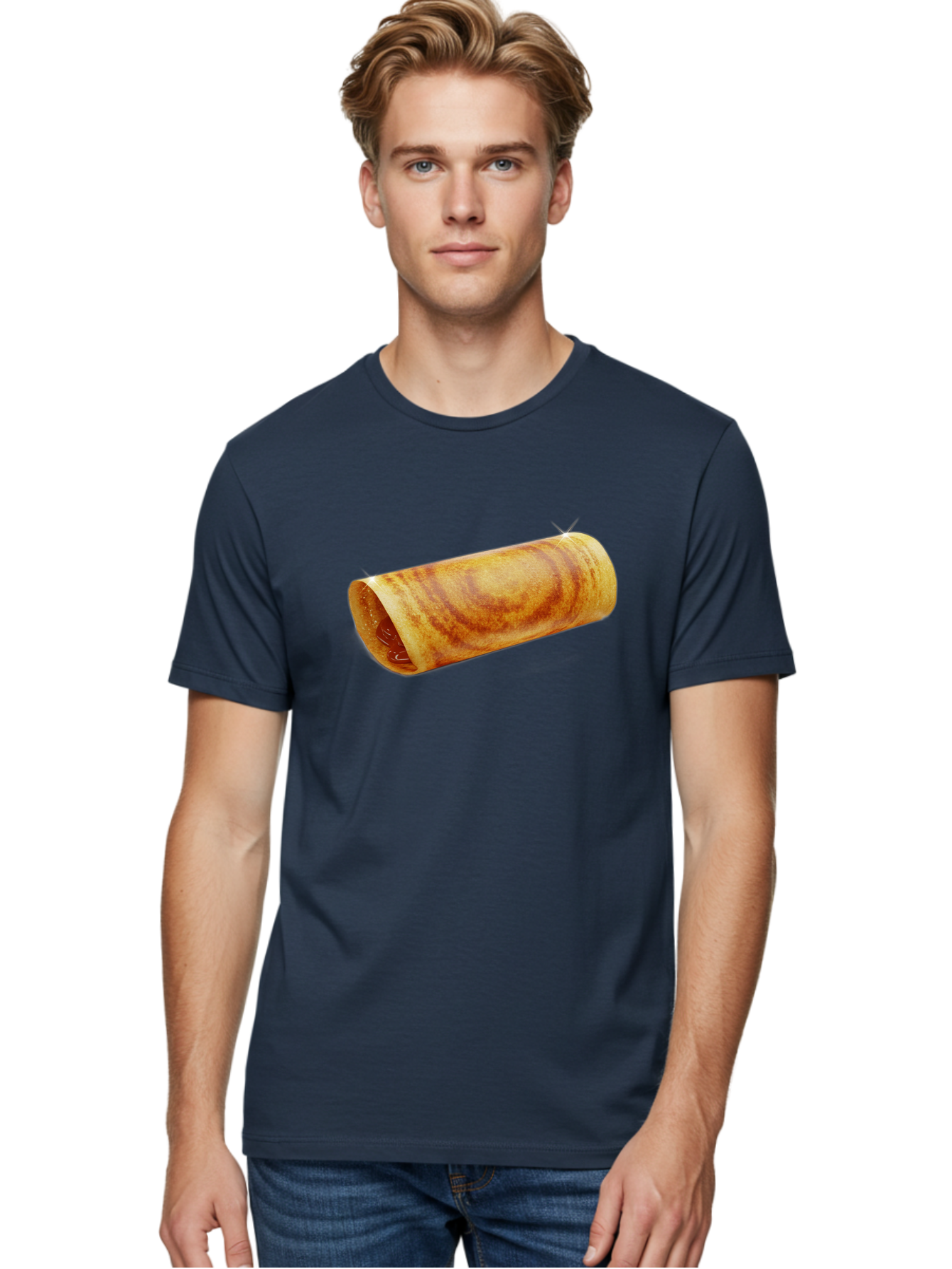 Burrito Men'S Graphic Tee, 100% Cotton, Comfortable Casual Summer Wear, Machine Washable, Crunchy Spring Roll, Savory Filling, Asian Cuisine, Finger Food, Delicious Snack, Appetizing Dish, Tasty Treat Baa244