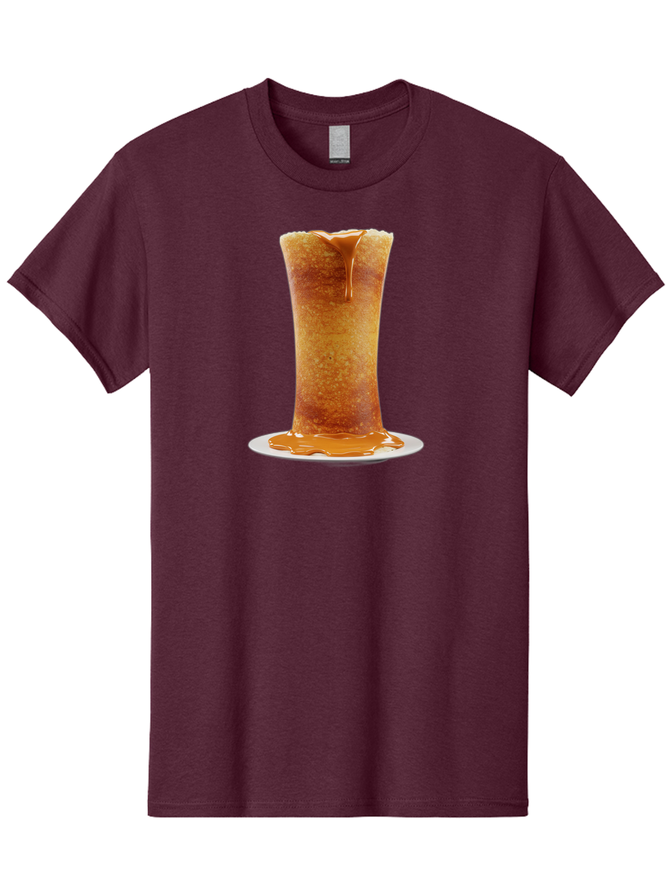Caramel-Popcorn-Cone Men'S Graphic Tee, 100% Cotton, Comfortable Casual Summer Wear, Machine Washable, Caramel Crepe, Sweet Dessert, Caramel Sauce, French Cuisine, Delicious Treat, Indulgent Delight, Golden Brown, Sticky Sauce Baa253