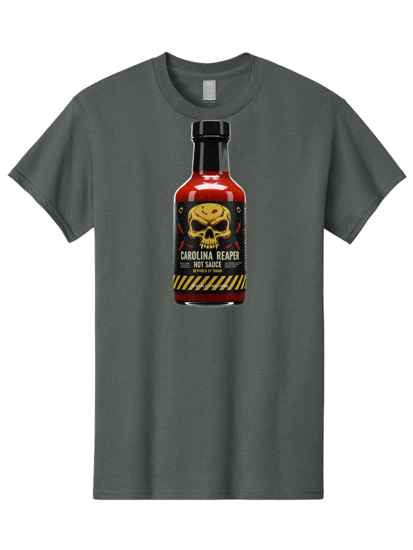 Carolina-Reaper-Hot-Sauce Men'S Graphic Tee, 100% Cotton, Comfortable Casual Summer Wear, Machine Washable, Carolina Reaper Hot Sauce, Spicy Condiment, Fiery Flavor, Pepper Sauce, Hot Pepper, Reaper Pepper, Extreme Heat, Bold Taste, Baa254