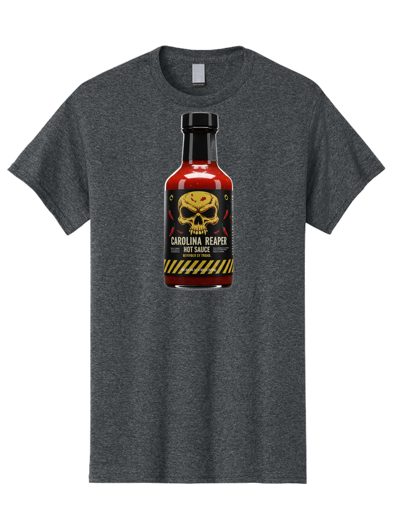 Carolina-Reaper-Hot-Sauce Men'S Graphic Tee, 100% Cotton, Comfortable Casual Summer Wear, Machine Washable, Carolina Reaper Hot Sauce, Spicy Condiment, Fiery Flavor, Pepper Sauce, Hot Pepper, Reaper Pepper, Extreme Heat, Bold Taste, Baa254