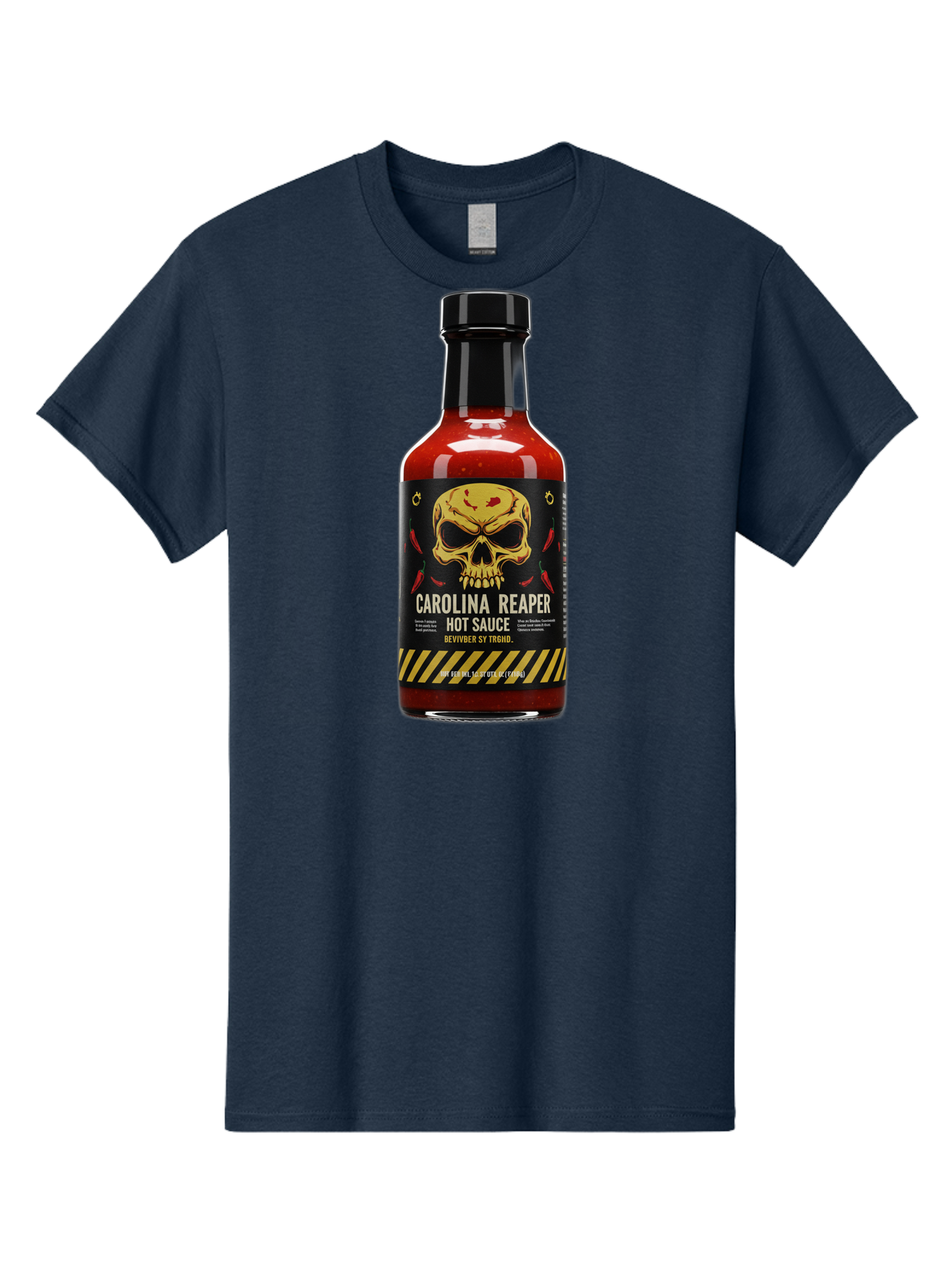 Carolina-Reaper-Hot-Sauce Men'S Graphic Tee, 100% Cotton, Comfortable Casual Summer Wear, Machine Washable, Carolina Reaper Hot Sauce, Spicy Condiment, Fiery Flavor, Pepper Sauce, Hot Pepper, Reaper Pepper, Extreme Heat, Bold Taste, Baa254