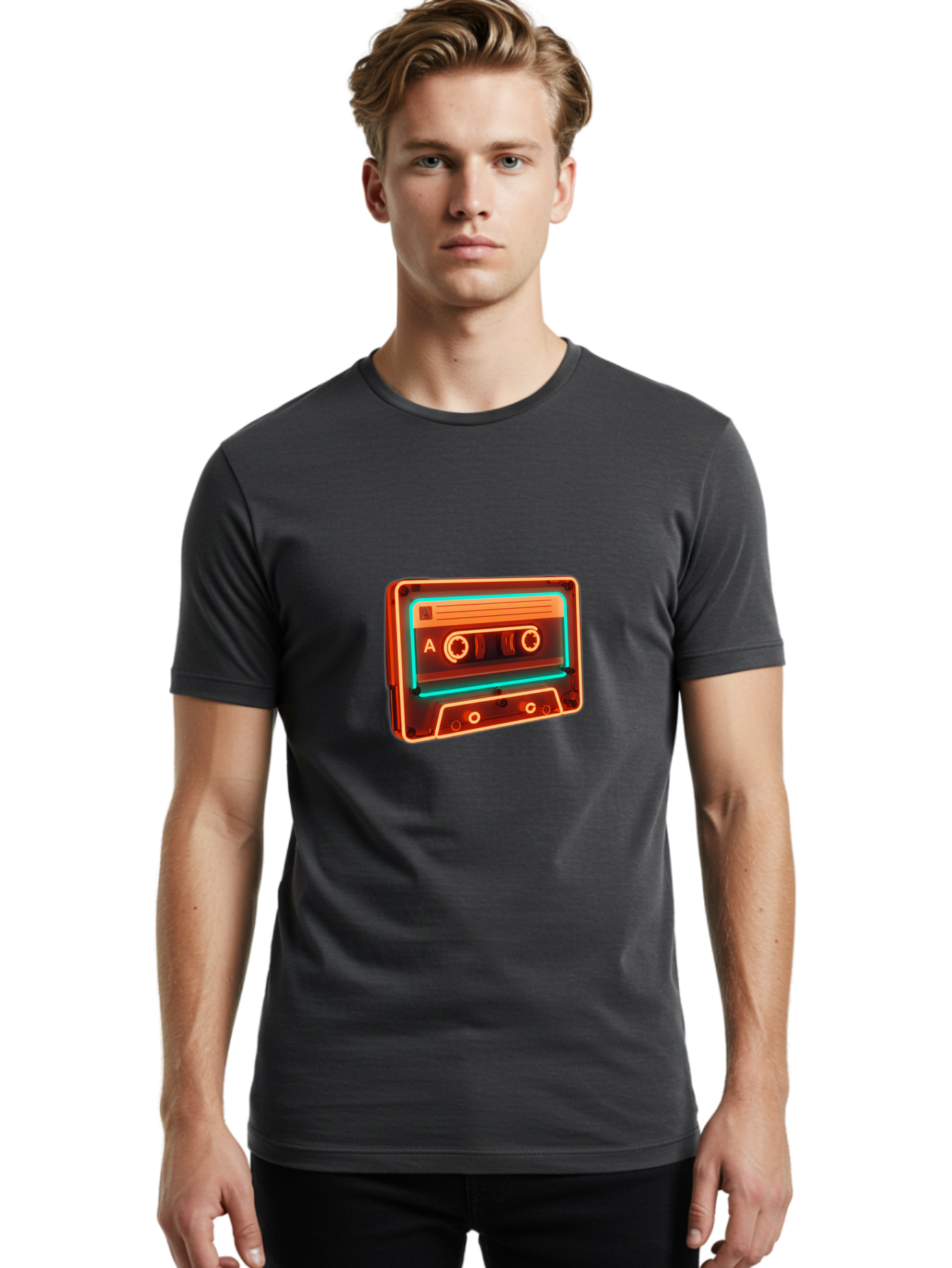 Cassette-Tape-4 Men'S Graphic Tee, 100% Cotton, Comfortable Casual Summer Wear, Machine Washable, Retro Cassette Tape, Vintage Music Format, Nostalgic Audio, Classic Sound, Music Player, Mixtape Culture, Nostalgic Vibes, Retro Technology, Baa262