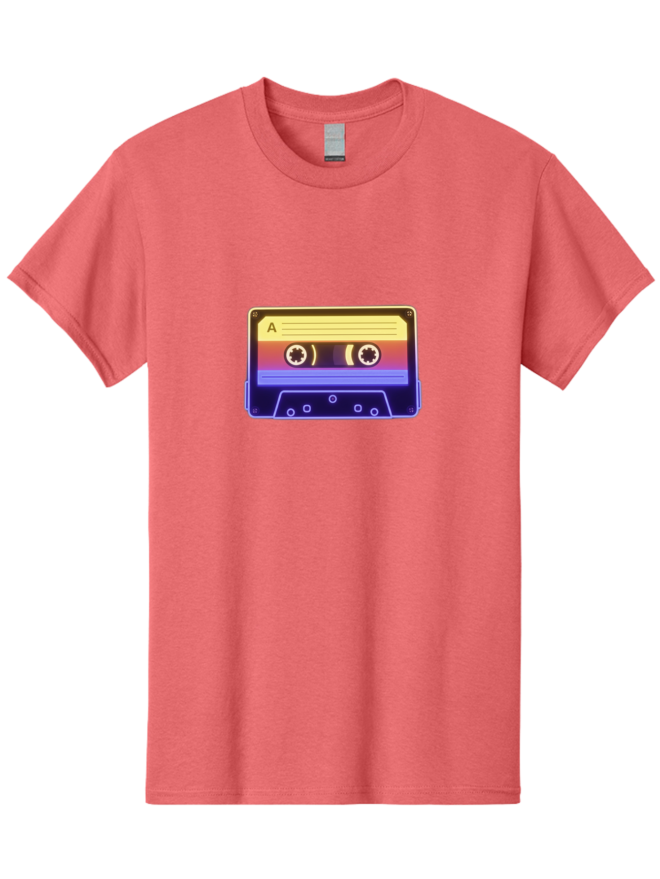 Cassette-Tape-A-1 Men'S Graphic Tee, 100% Cotton, Comfortable Casual Summer Wear, Machine Washable, Retro Cassette Tape, Vintage Music, Nostalgic Technology, 80S And 90S Memorabilia, Mixtape, Cassette Player, Retro Audio Baa265