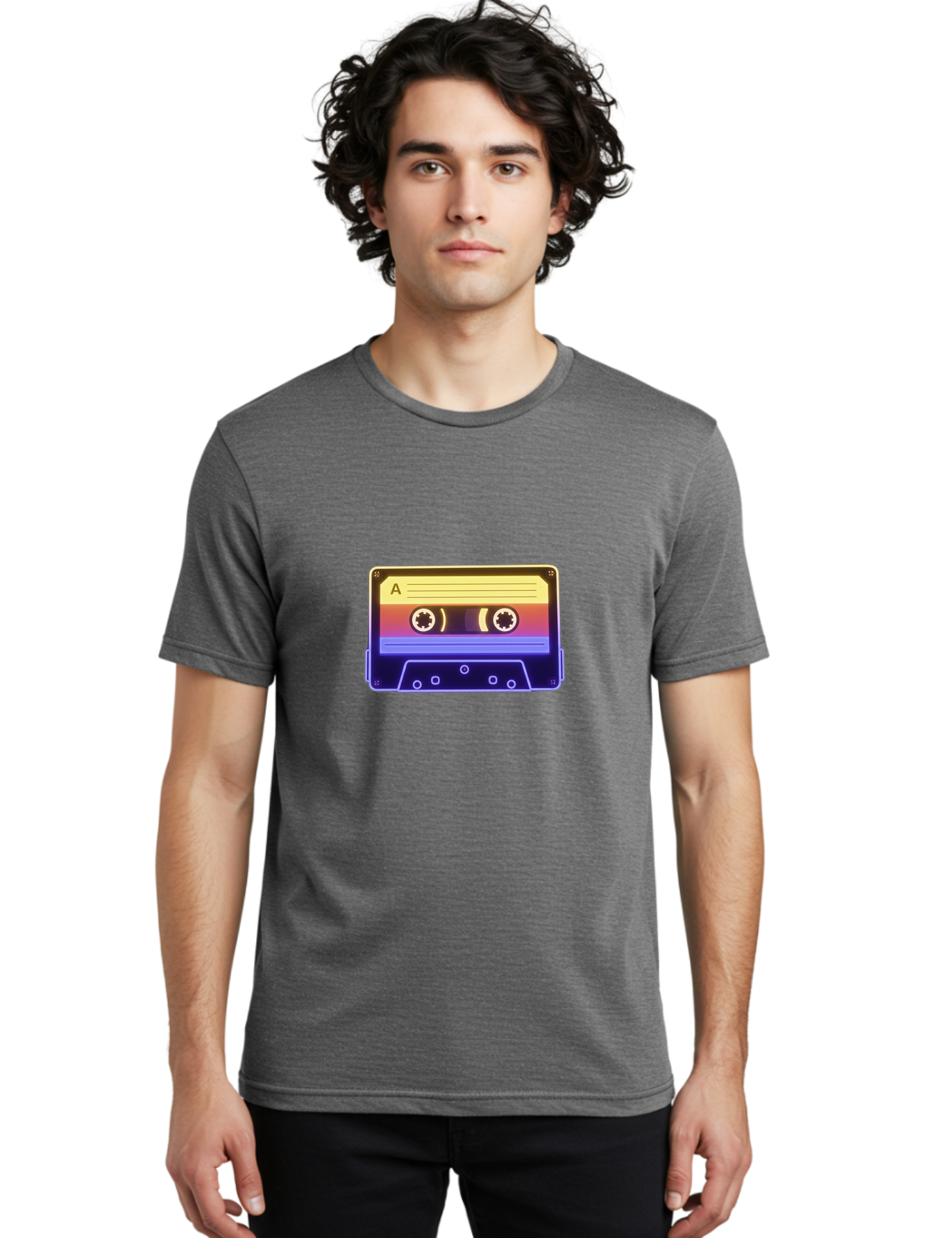 Cassette-Tape-A-1 Men'S Graphic Tee, 100% Cotton, Comfortable Casual Summer Wear, Machine Washable, Retro Cassette Tape, Vintage Music, Nostalgic Technology, 80S And 90S Memorabilia, Mixtape, Cassette Player, Retro Audio Baa265