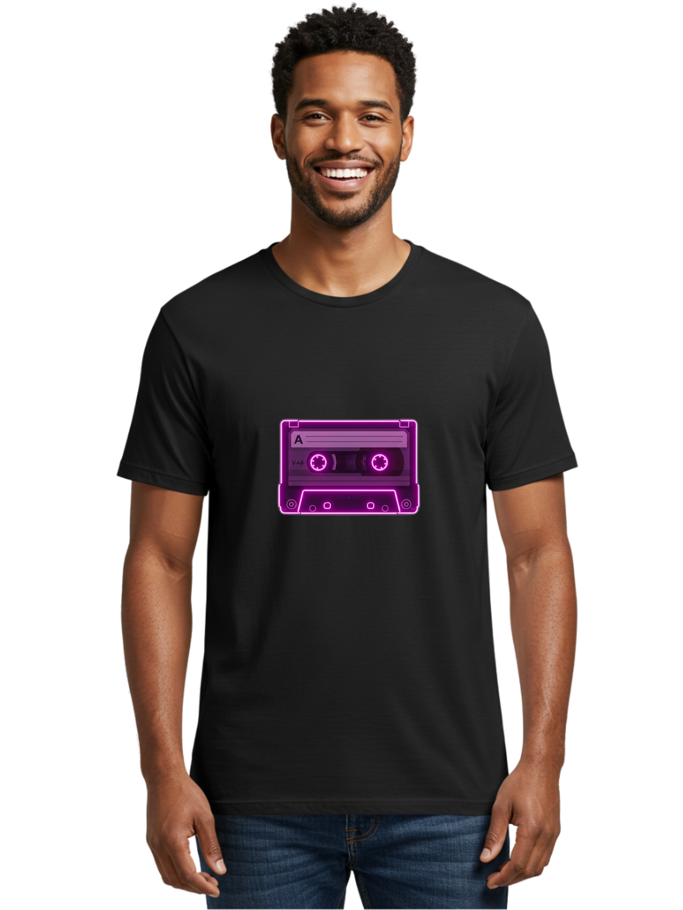 Cassette-Tape-A-3 Men'S Graphic Tee, 100% Cotton, Comfortable Casual Summer Wear, Machine Washable, Cassette Tape, Retro Music, Vintage Technology, Nostalgic Feel, Music Format, Analog Sound, Side A Baa267