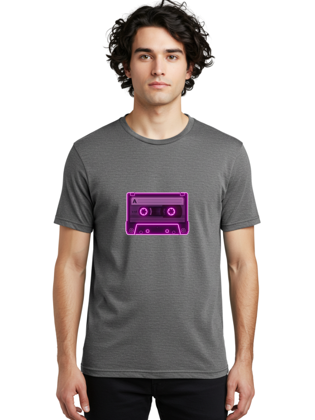 Cassette-Tape-A-3 Men'S Graphic Tee, 100% Cotton, Comfortable Casual Summer Wear, Machine Washable, Cassette Tape, Retro Music, Vintage Technology, Nostalgic Feel, Music Format, Analog Sound, Side A Baa267
