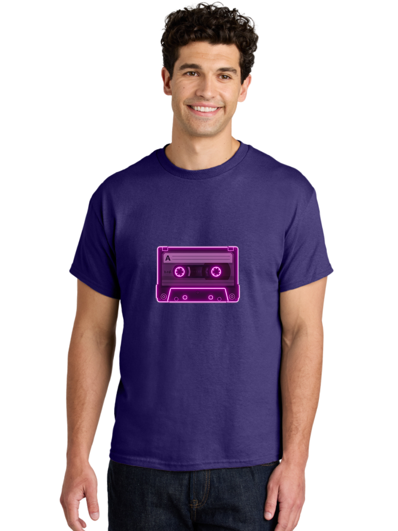 Cassette-Tape-A-3 Men'S Graphic Tee, 100% Cotton, Comfortable Casual Summer Wear, Machine Washable, Cassette Tape, Retro Music, Vintage Technology, Nostalgic Feel, Music Format, Analog Sound, Side A Baa267