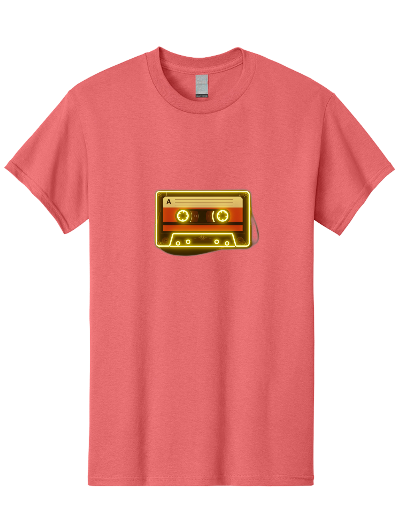 Cassette-Tape-A-4 Men'S Graphic Tee, 100% Cotton, Comfortable Casual Summer Wear, Machine Washable, Retro Cassette Tape, Vintage Music, Nostalgic Technology, Classic Audio, Mixtape, Music Lover, Retro Aesthetic, 80S And 90S Vibe, A Side Baa268