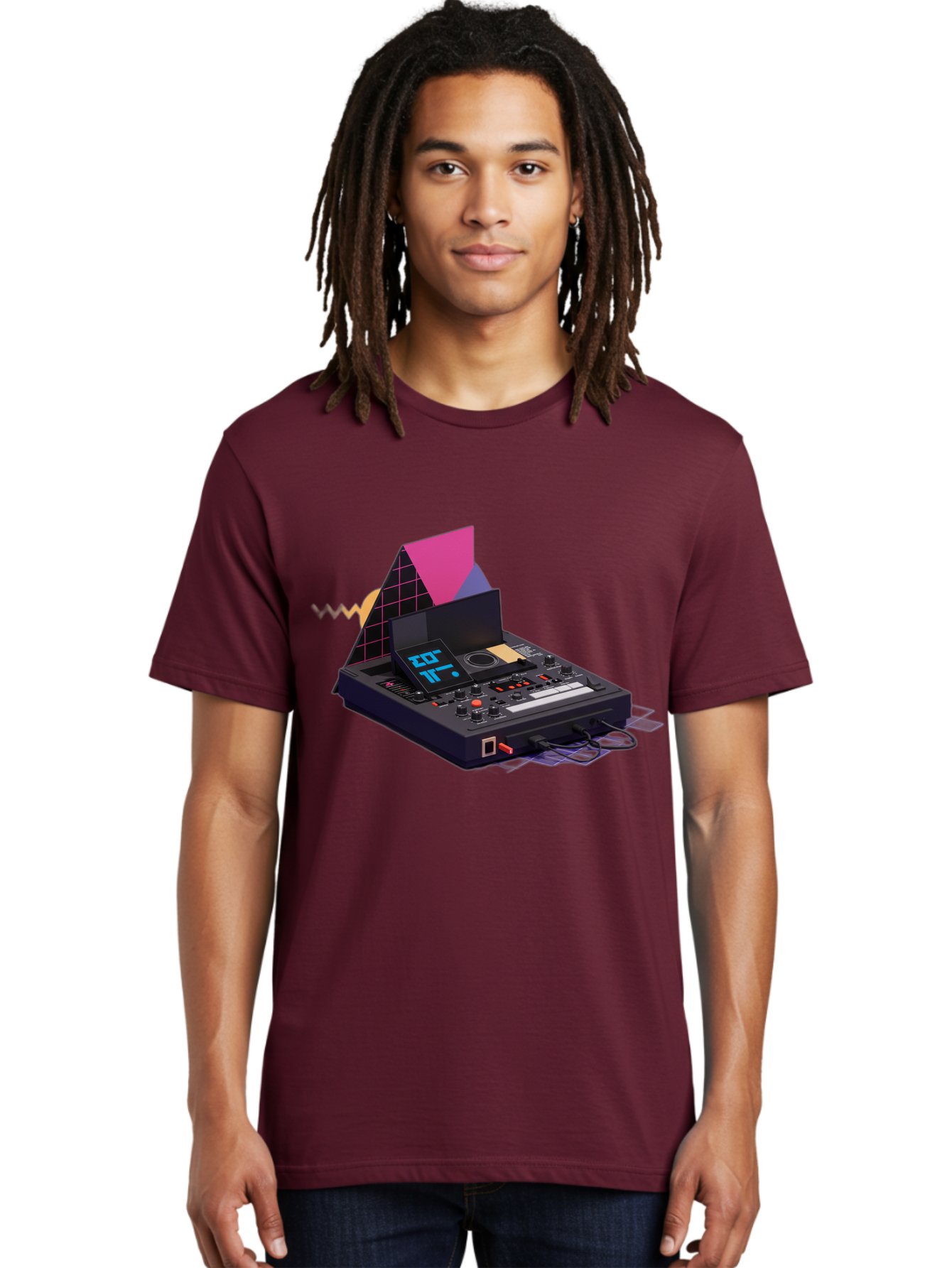 Cdj-Controller Men'S Graphic Tee, 100% Cotton, Comfortable Casual Summer Wear, Machine Washable, Audio Mixer, Sound Equipment, Music Production, Dj Setup, Electronic Dance Music, Audio Engineering, Sound Waves, Mix Control Baa279