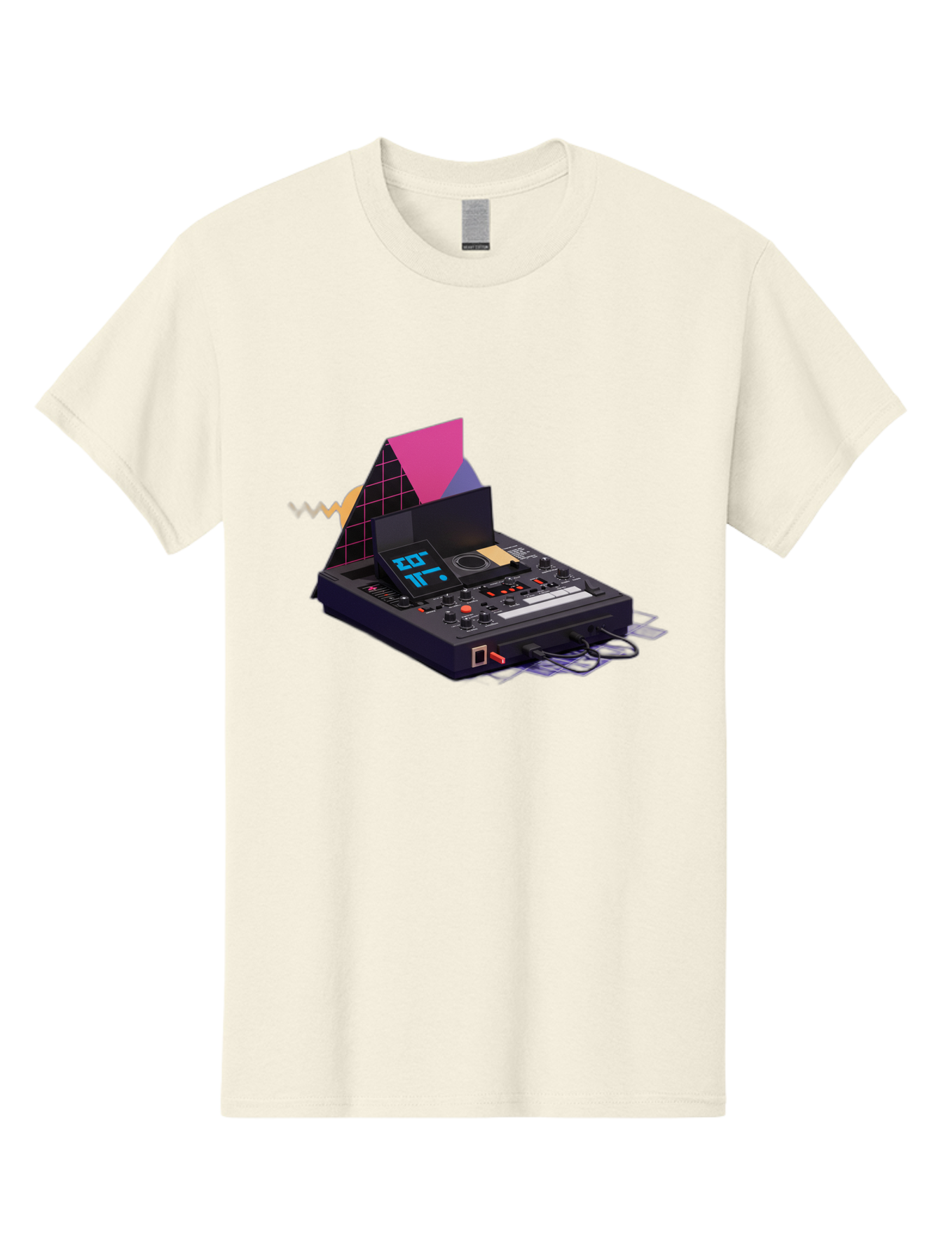 Cdj-Controller Men'S Graphic Tee, 100% Cotton, Comfortable Casual Summer Wear, Machine Washable, Audio Mixer, Sound Equipment, Music Production, Dj Setup, Electronic Dance Music, Audio Engineering, Sound Waves, Mix Control Baa279