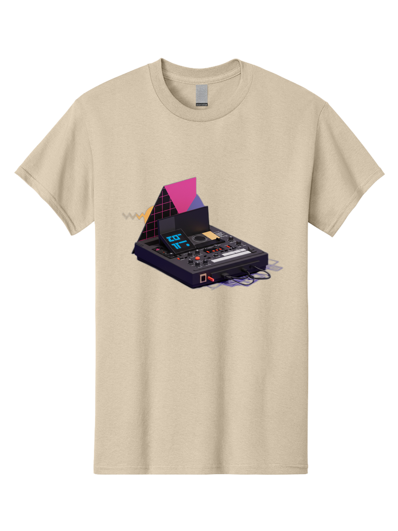 Cdj-Controller Men'S Graphic Tee, 100% Cotton, Comfortable Casual Summer Wear, Machine Washable, Audio Mixer, Sound Equipment, Music Production, Dj Setup, Electronic Dance Music, Audio Engineering, Sound Waves, Mix Control Baa279