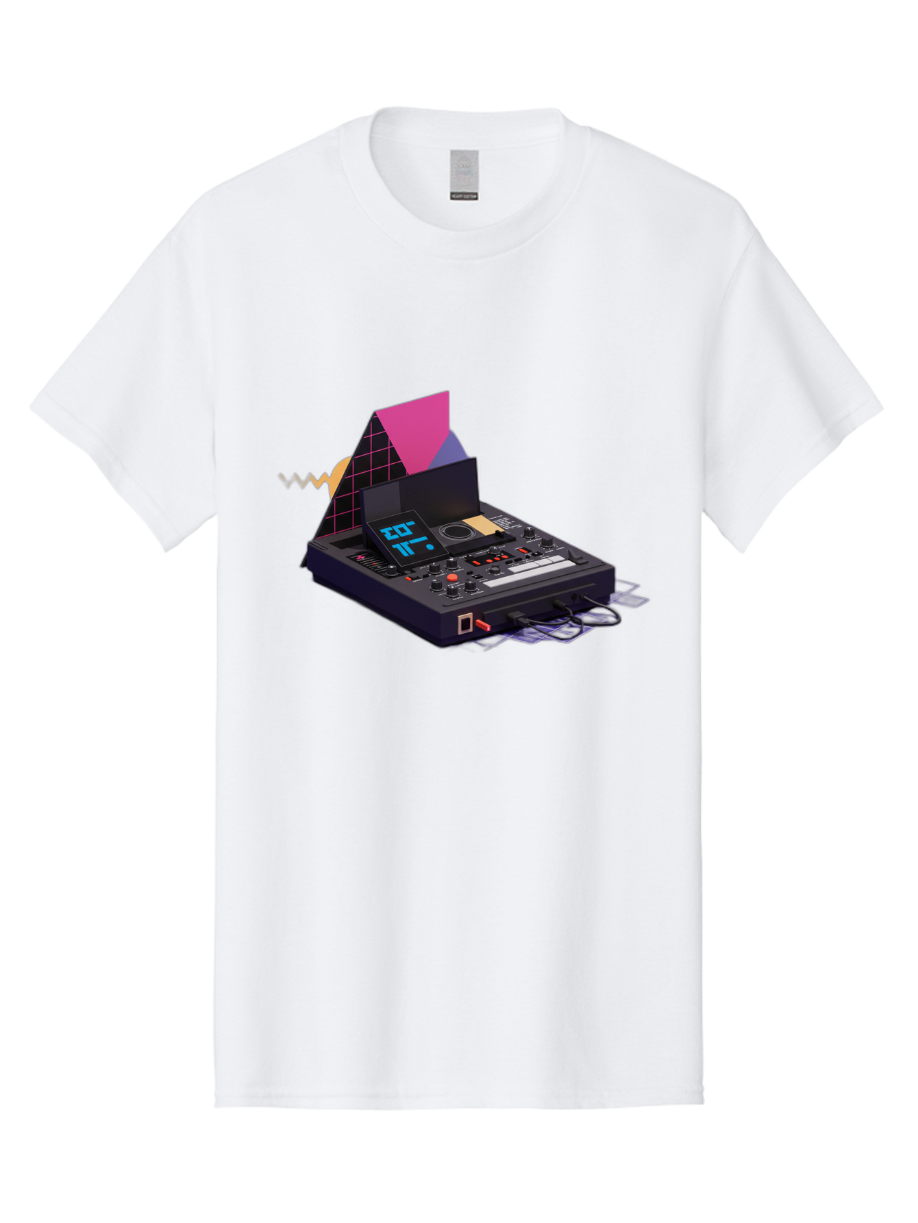 Cdj-Controller Men'S Graphic Tee, 100% Cotton, Comfortable Casual Summer Wear, Machine Washable, Audio Mixer, Sound Equipment, Music Production, Dj Setup, Electronic Dance Music, Audio Engineering, Sound Waves, Mix Control Baa279