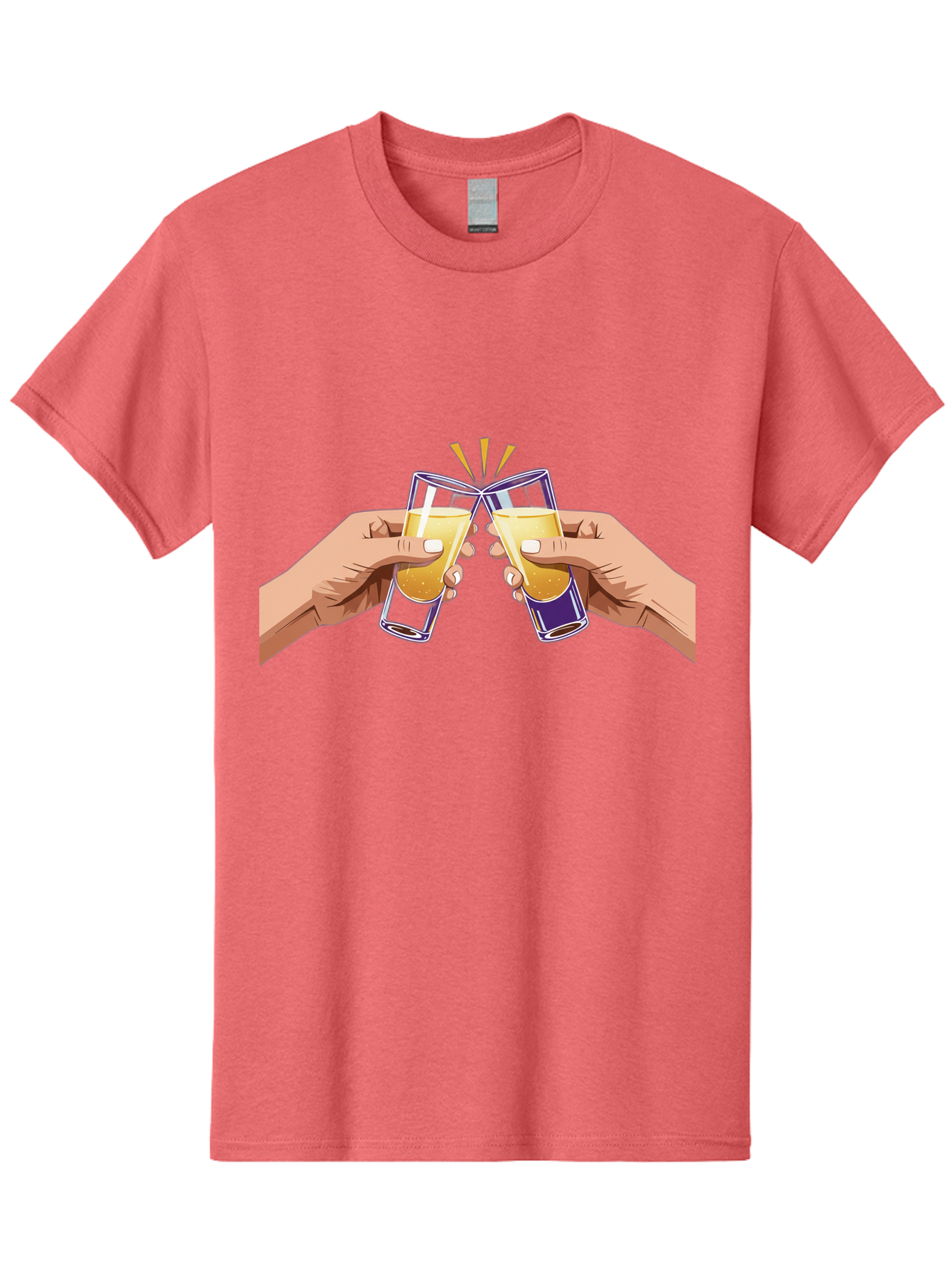 Cheers-1 Men'S Graphic Tee, 100% Cotton, Comfortable Casual Summer Wear, Machine Washable, Toasting Glasses, Celebratory Drinks, Champagne Toast, Beer Cheers, Happy Hour, Party Time, Festive Atmosphere, Social Gathering Baa283