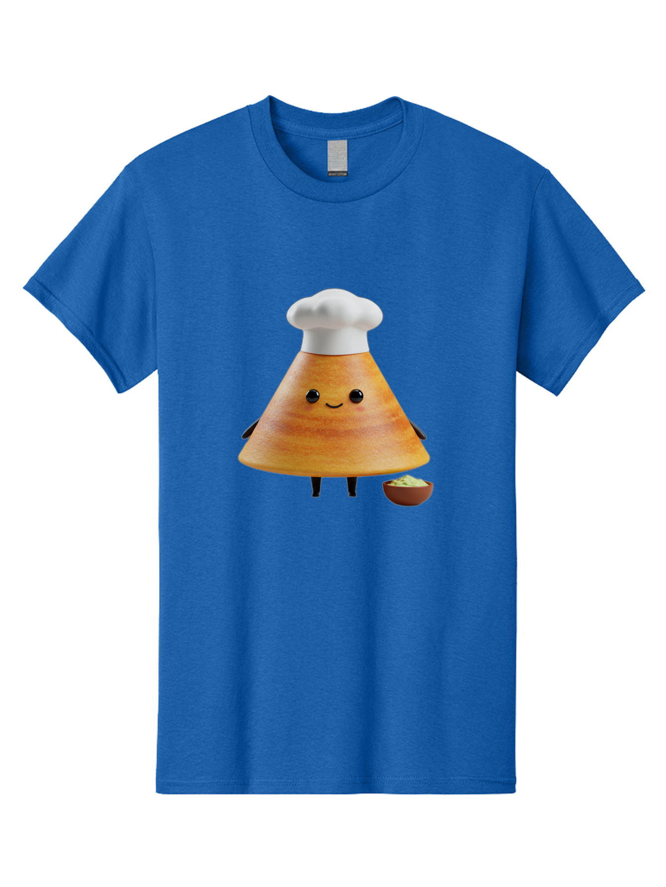 Chef-Cone Men'S Graphic Tee, 100% Cotton, Comfortable Casual Summer Wear, Machine Washable, Cartoon Character, Chef Hat, Cooking, Food, Sauce, Condiment, Kitchen, Culinary, Recipe, Cartoon Mascot, Anthropomorphic, 3D Illustration Baa288