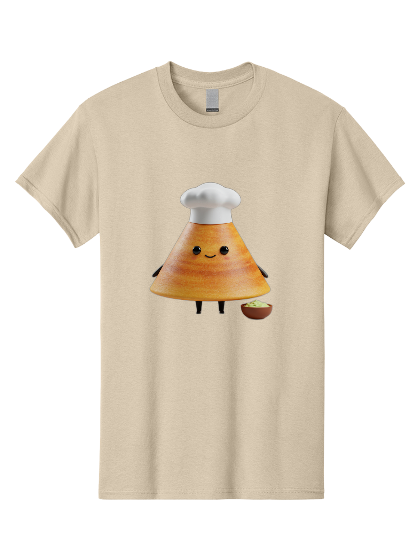 Chef-Cone Men'S Graphic Tee, 100% Cotton, Comfortable Casual Summer Wear, Machine Washable, Cartoon Character, Chef Hat, Cooking, Food, Sauce, Condiment, Kitchen, Culinary, Recipe, Cartoon Mascot, Anthropomorphic, 3D Illustration Baa288