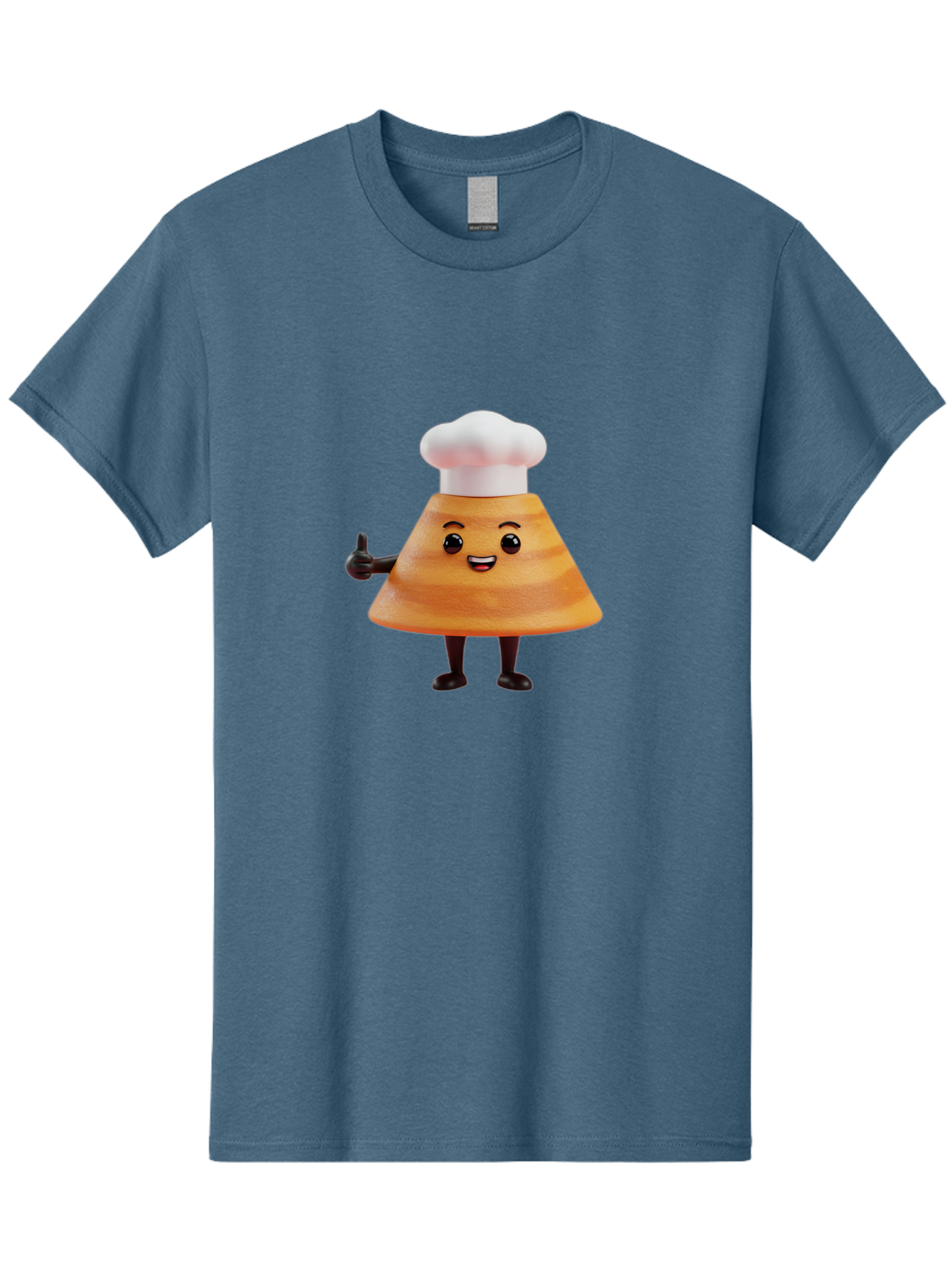 Chef-Hat-Mushroom-Character Men'S Graphic Tee, 100% Cotton, Comfortable Casual Summer Wear, Machine Washable, Cartoon Mushroom, Chef Hat, Thumbs Up, Happy Face, Cooking, Culinary, Chef Character, Mushroom Mascot, Kitchen, Funny, Adorable, Baa289