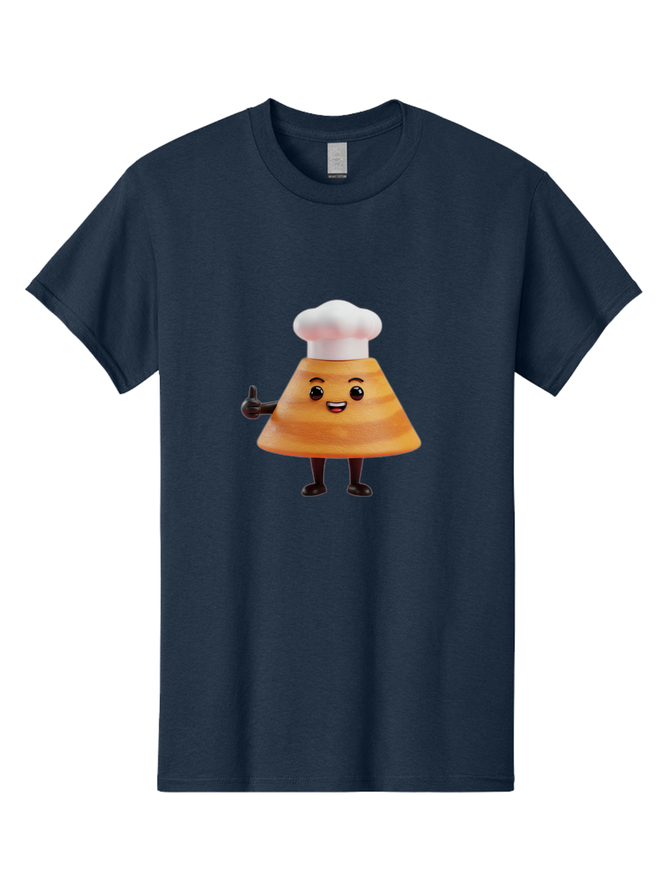 Chef-Hat-Mushroom-Character Men'S Graphic Tee, 100% Cotton, Comfortable Casual Summer Wear, Machine Washable, Cartoon Mushroom, Chef Hat, Thumbs Up, Happy Face, Cooking, Culinary, Chef Character, Mushroom Mascot, Kitchen, Funny, Adorable, Baa289
