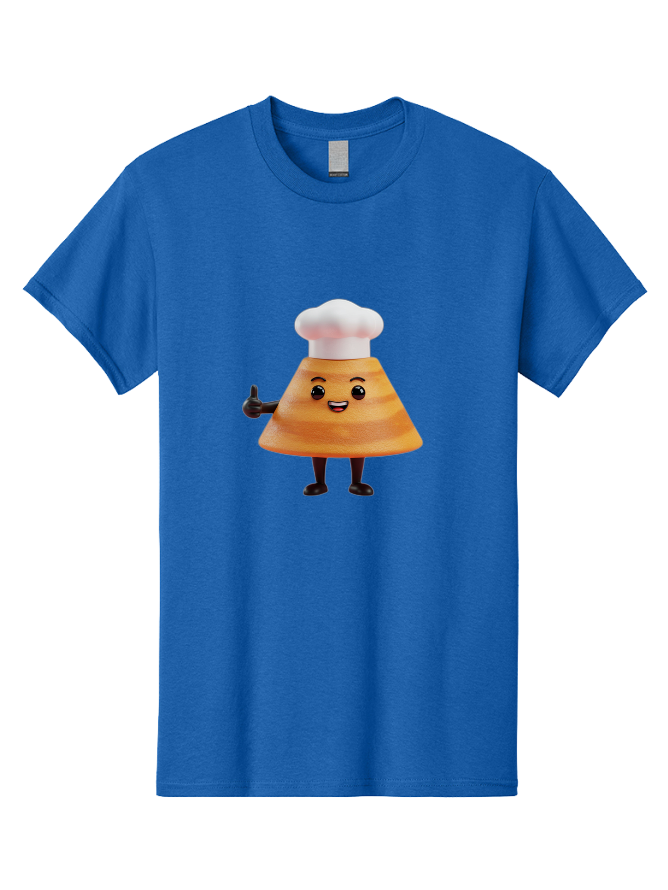 Chef-Hat-Mushroom-Character Men'S Graphic Tee, 100% Cotton, Comfortable Casual Summer Wear, Machine Washable, Cartoon Mushroom, Chef Hat, Thumbs Up, Happy Face, Cooking, Culinary, Chef Character, Mushroom Mascot, Kitchen, Funny, Adorable, Baa289