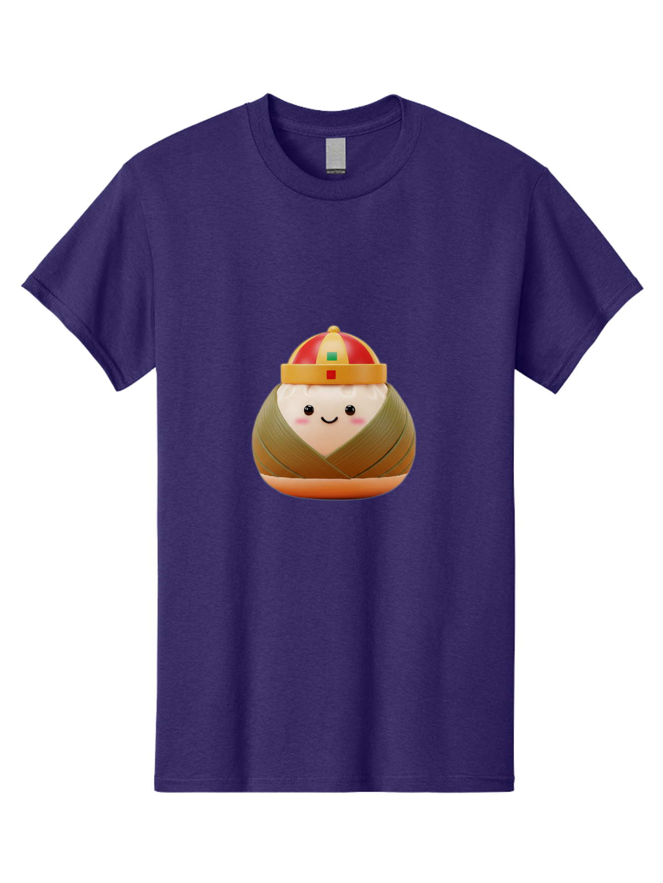 Chinese-Dumpling Men'S Graphic Tee, 100% Cotton, Comfortable Casual Summer Wear, Machine Washable, Kawaii Sushi, Cartoon Food, Adorable Mascot, Japanese Cuisine, Smiling Face, Cute Character, Digital Illustration, Kawaii Culture, Manga Style, Baa293