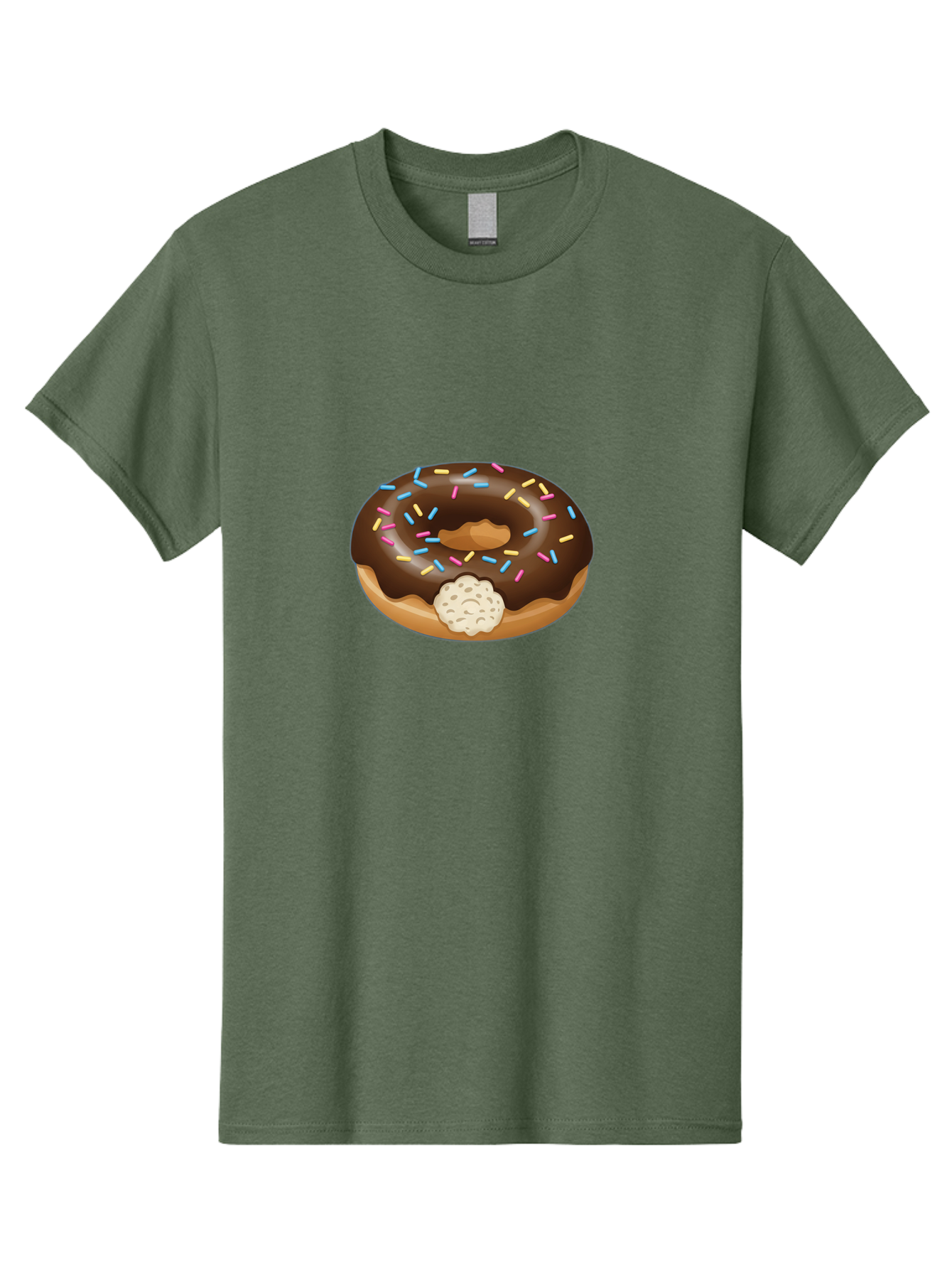 Chocolate-Donut-6 Men'S Graphic Tee, 100% Cotton, Comfortable Casual Summer Wear, Machine Washable, Chocolate Donut, Donut With Sprinkles, Sweet Treat, Baked Goods, Colorful Sprinkles, Chocolate Frosting, Donut With Filling Baa305