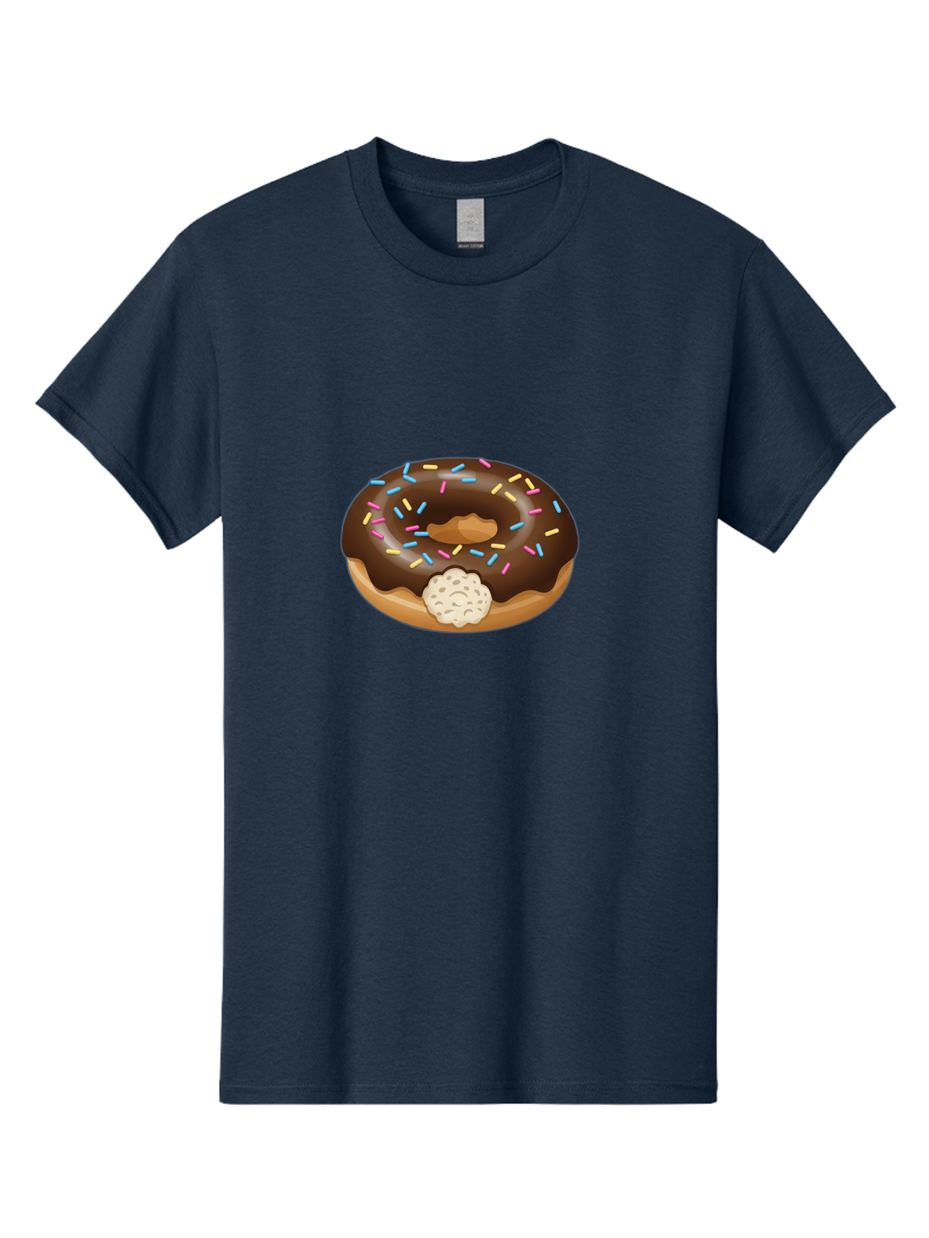 Chocolate-Donut-6 Men'S Graphic Tee, 100% Cotton, Comfortable Casual Summer Wear, Machine Washable, Chocolate Donut, Donut With Sprinkles, Sweet Treat, Baked Goods, Colorful Sprinkles, Chocolate Frosting, Donut With Filling Baa305
