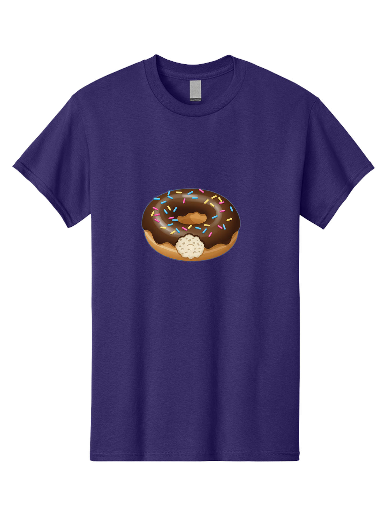 Chocolate-Donut-6 Men'S Graphic Tee, 100% Cotton, Comfortable Casual Summer Wear, Machine Washable, Chocolate Donut, Donut With Sprinkles, Sweet Treat, Baked Goods, Colorful Sprinkles, Chocolate Frosting, Donut With Filling Baa305