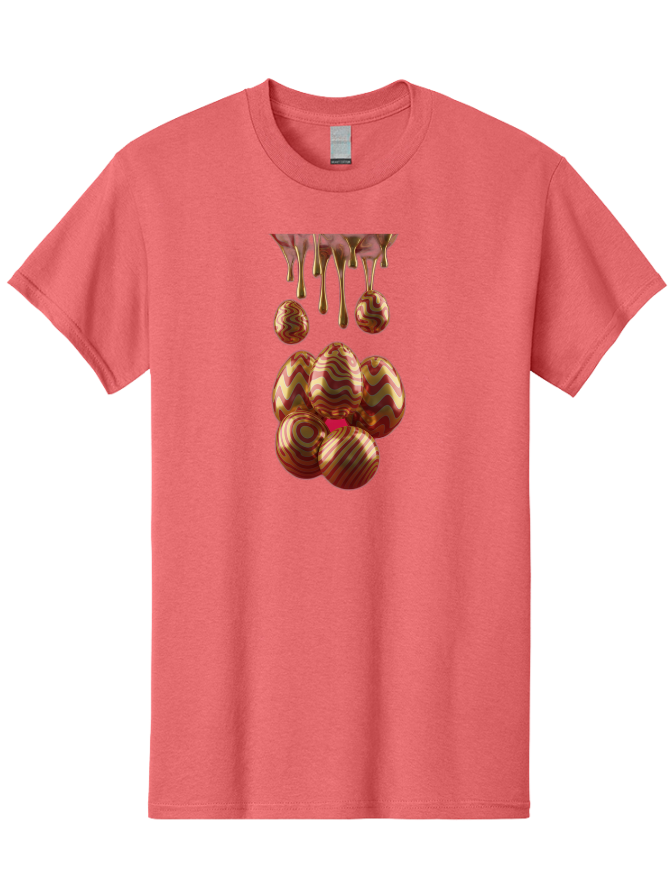Chocolate-Easter-Eggs Men'S Graphic Tee, 100% Cotton, Comfortable Casual Summer Wear, Machine Washable, Chocolate Covered Eggs, Patterned Eggs, Dripping Chocolate, Decadent Treats, Sweet Indulgence, Rich Desserts, Chocolate Lovers, Sweet Tooth Baa309