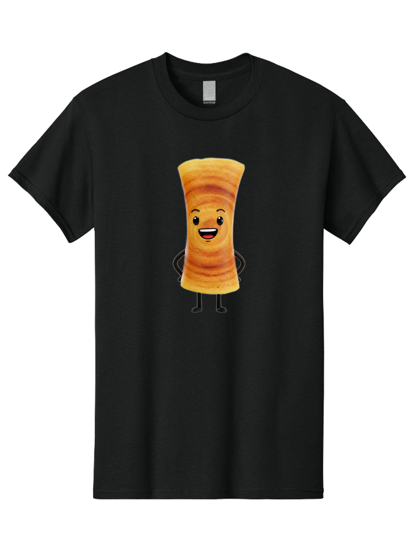 Cinnamon-Roll Men'S Graphic Tee, 100% Cotton, Comfortable Casual Summer Wear, Machine Washable, Cinnamon Roll Mascot, Smiling Pastry, Cartoon Food Character, Happy Baked Goods, Sweet Treat Personality, Adorable Dessert Icon, Baa318