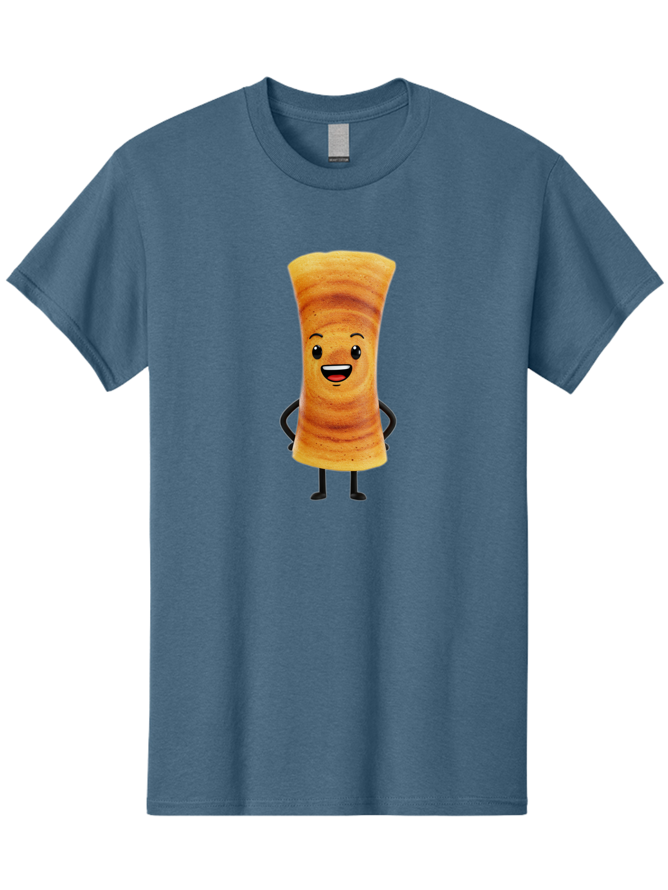 Cinnamon-Roll Men'S Graphic Tee, 100% Cotton, Comfortable Casual Summer Wear, Machine Washable, Cinnamon Roll Mascot, Smiling Pastry, Cartoon Food Character, Happy Baked Goods, Sweet Treat Personality, Adorable Dessert Icon, Baa318