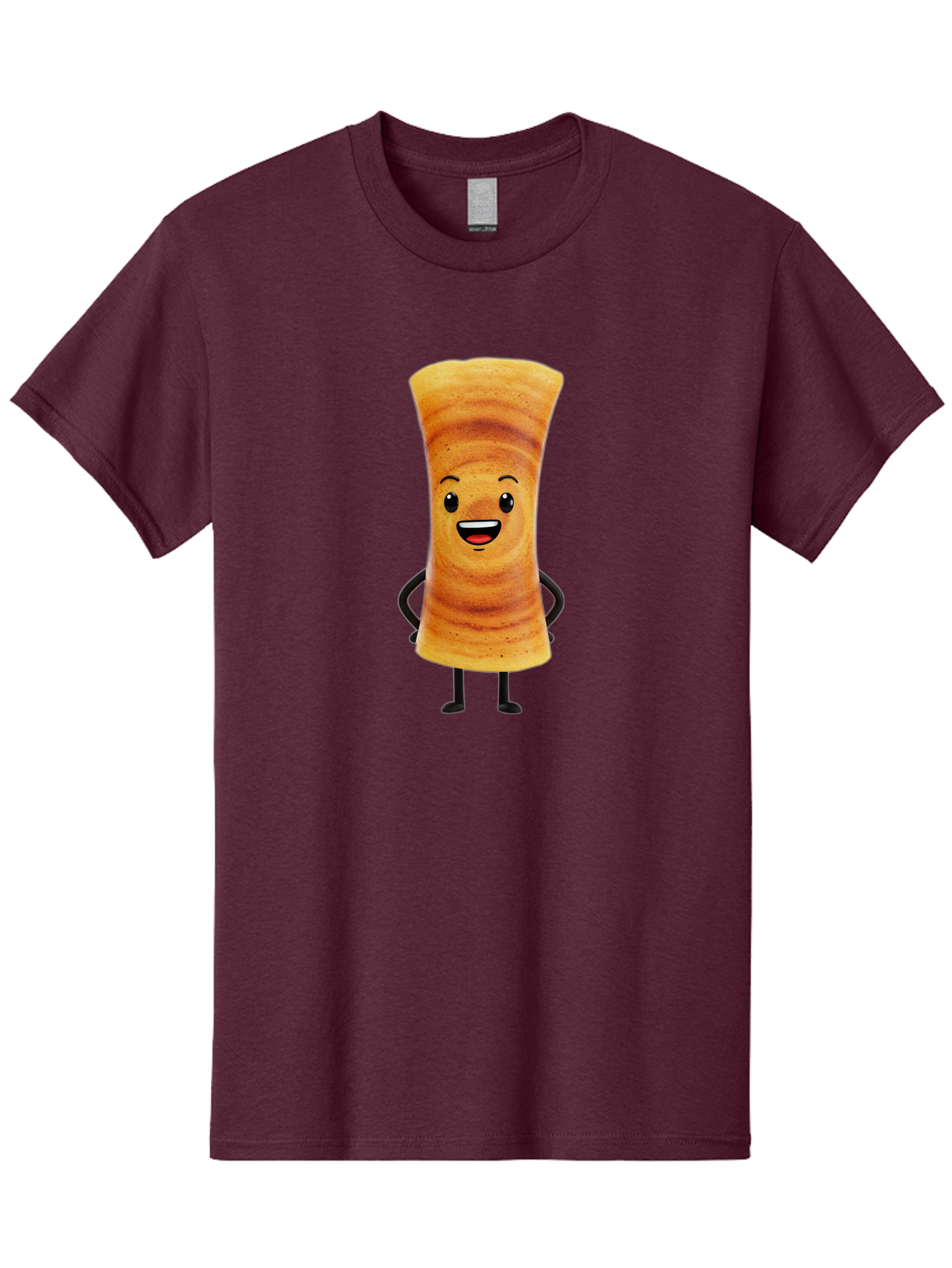 Cinnamon-Roll Men'S Graphic Tee, 100% Cotton, Comfortable Casual Summer Wear, Machine Washable, Cinnamon Roll Mascot, Smiling Pastry, Cartoon Food Character, Happy Baked Goods, Sweet Treat Personality, Adorable Dessert Icon, Baa318