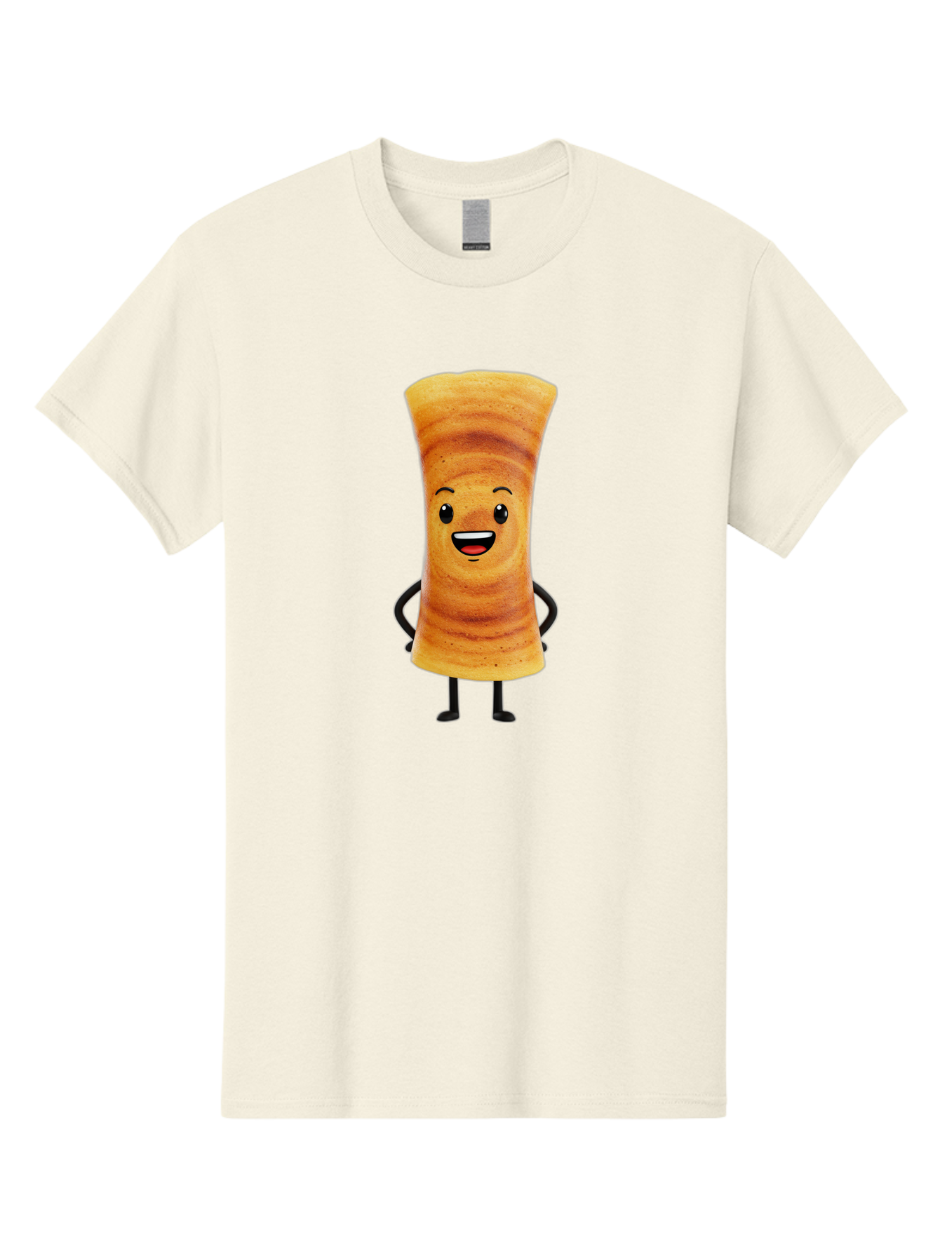Cinnamon-Roll Men'S Graphic Tee, 100% Cotton, Comfortable Casual Summer Wear, Machine Washable, Cinnamon Roll Mascot, Smiling Pastry, Cartoon Food Character, Happy Baked Goods, Sweet Treat Personality, Adorable Dessert Icon, Baa318