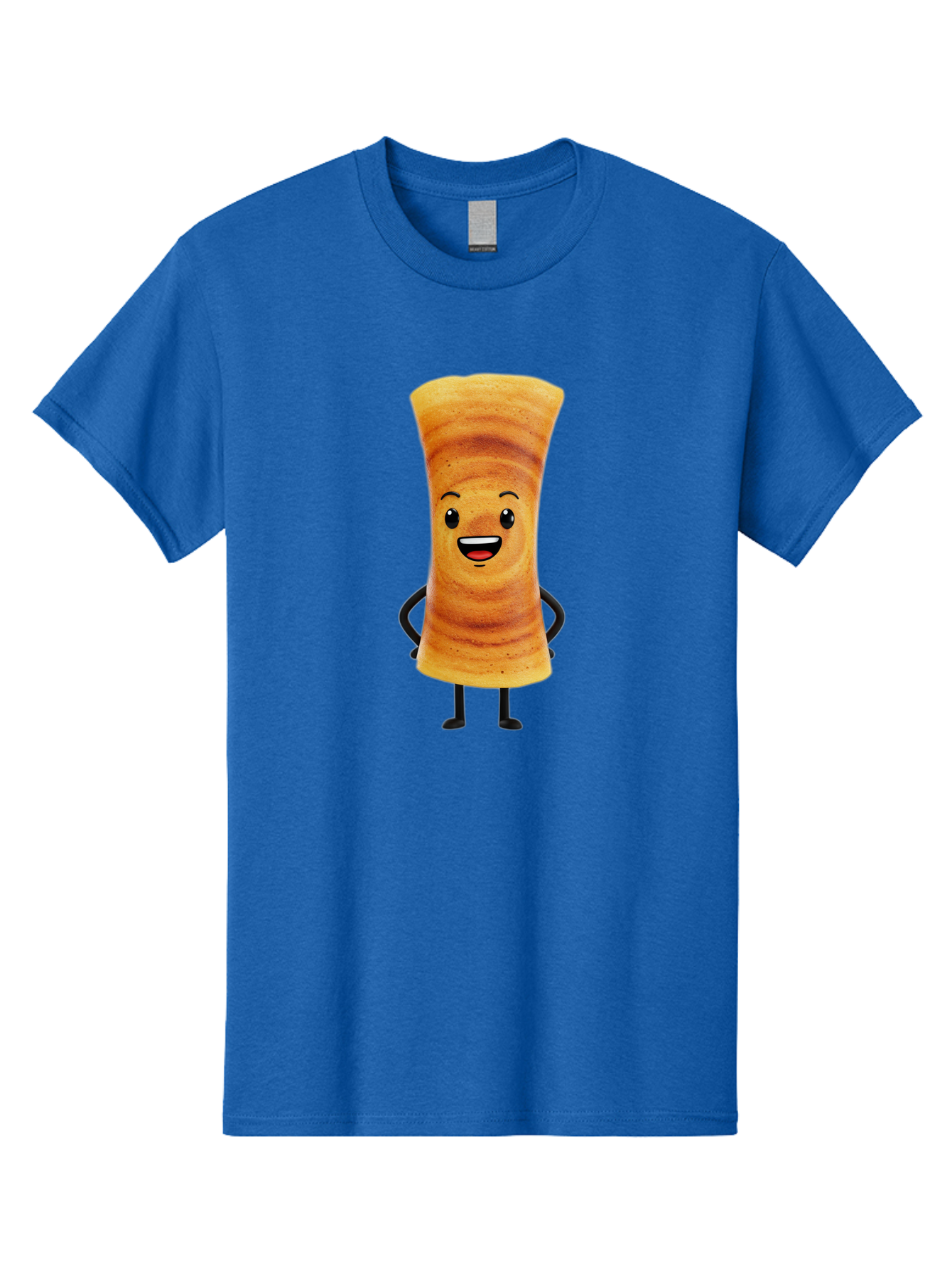 Cinnamon-Roll Men'S Graphic Tee, 100% Cotton, Comfortable Casual Summer Wear, Machine Washable, Cinnamon Roll Mascot, Smiling Pastry, Cartoon Food Character, Happy Baked Goods, Sweet Treat Personality, Adorable Dessert Icon, Baa318