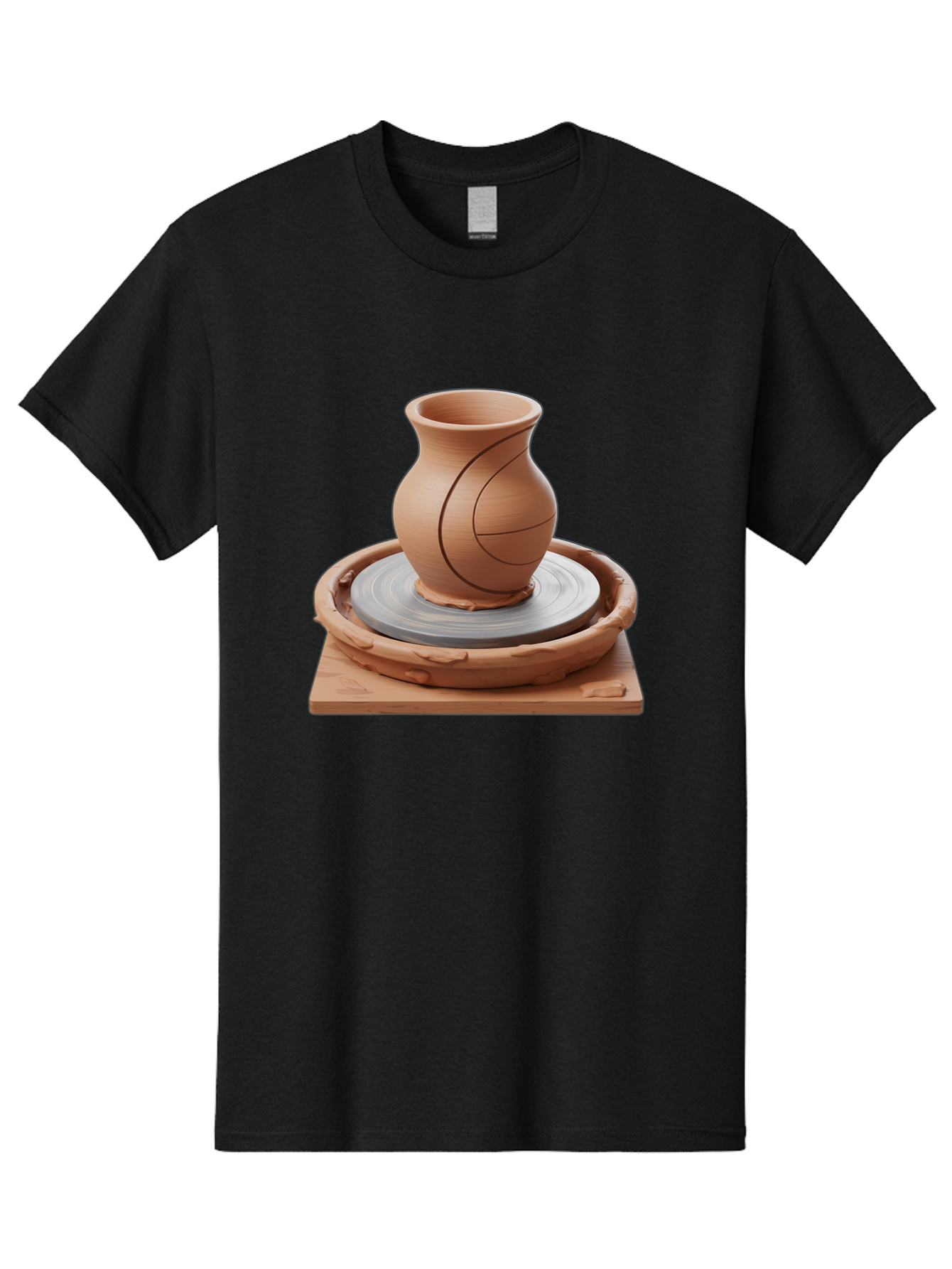 Clay-Pot Men'S Graphic Tee, 100% Cotton, Comfortable Casual Summer Wear, Machine Washable, Clay Vase, Pottery Wheel, Ceramics, Handmade, Artisanal, Craftsmanship, Creative Process, Art Studio, Handmade Pottery, Ceramic Art Baa326