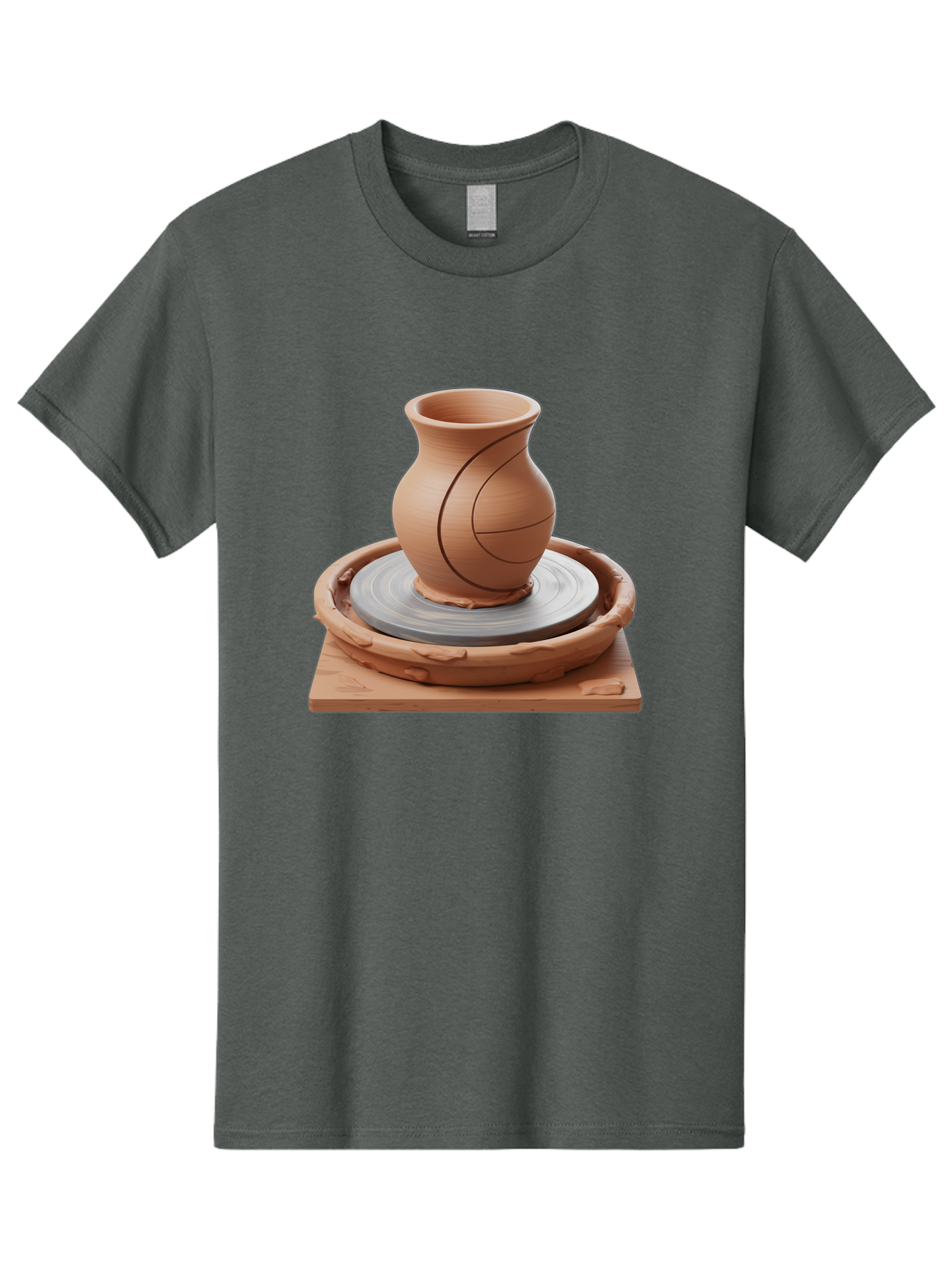 Clay-Pot Men'S Graphic Tee, 100% Cotton, Comfortable Casual Summer Wear, Machine Washable, Clay Vase, Pottery Wheel, Ceramics, Handmade, Artisanal, Craftsmanship, Creative Process, Art Studio, Handmade Pottery, Ceramic Art Baa326