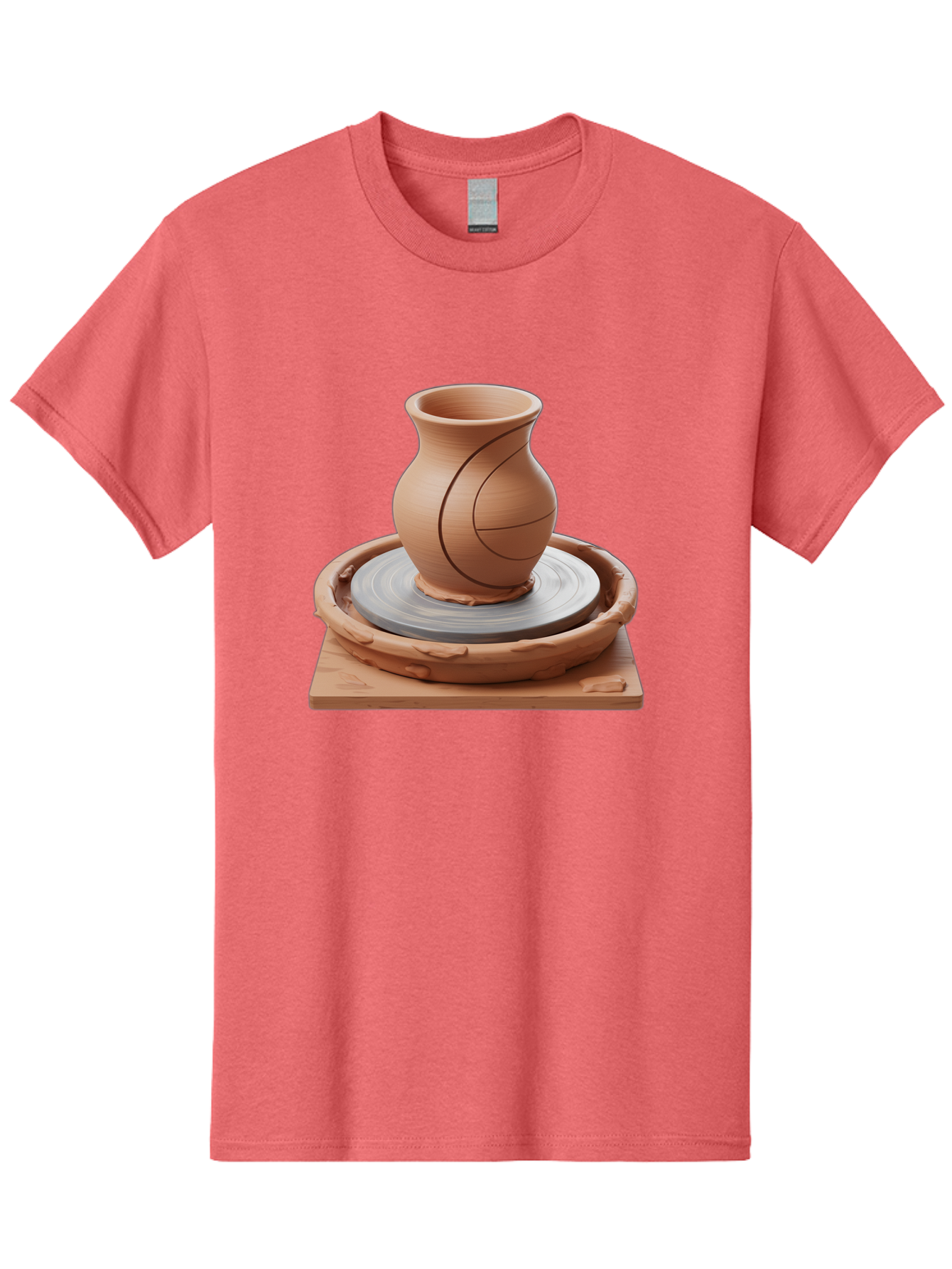 Clay-Pot Men'S Graphic Tee, 100% Cotton, Comfortable Casual Summer Wear, Machine Washable, Clay Vase, Pottery Wheel, Ceramics, Handmade, Artisanal, Craftsmanship, Creative Process, Art Studio, Handmade Pottery, Ceramic Art Baa326