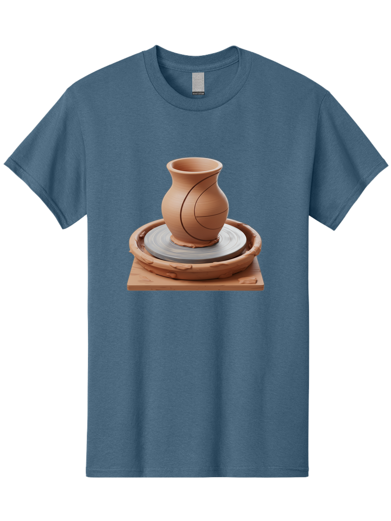 Clay-Pot Men'S Graphic Tee, 100% Cotton, Comfortable Casual Summer Wear, Machine Washable, Clay Vase, Pottery Wheel, Ceramics, Handmade, Artisanal, Craftsmanship, Creative Process, Art Studio, Handmade Pottery, Ceramic Art Baa326