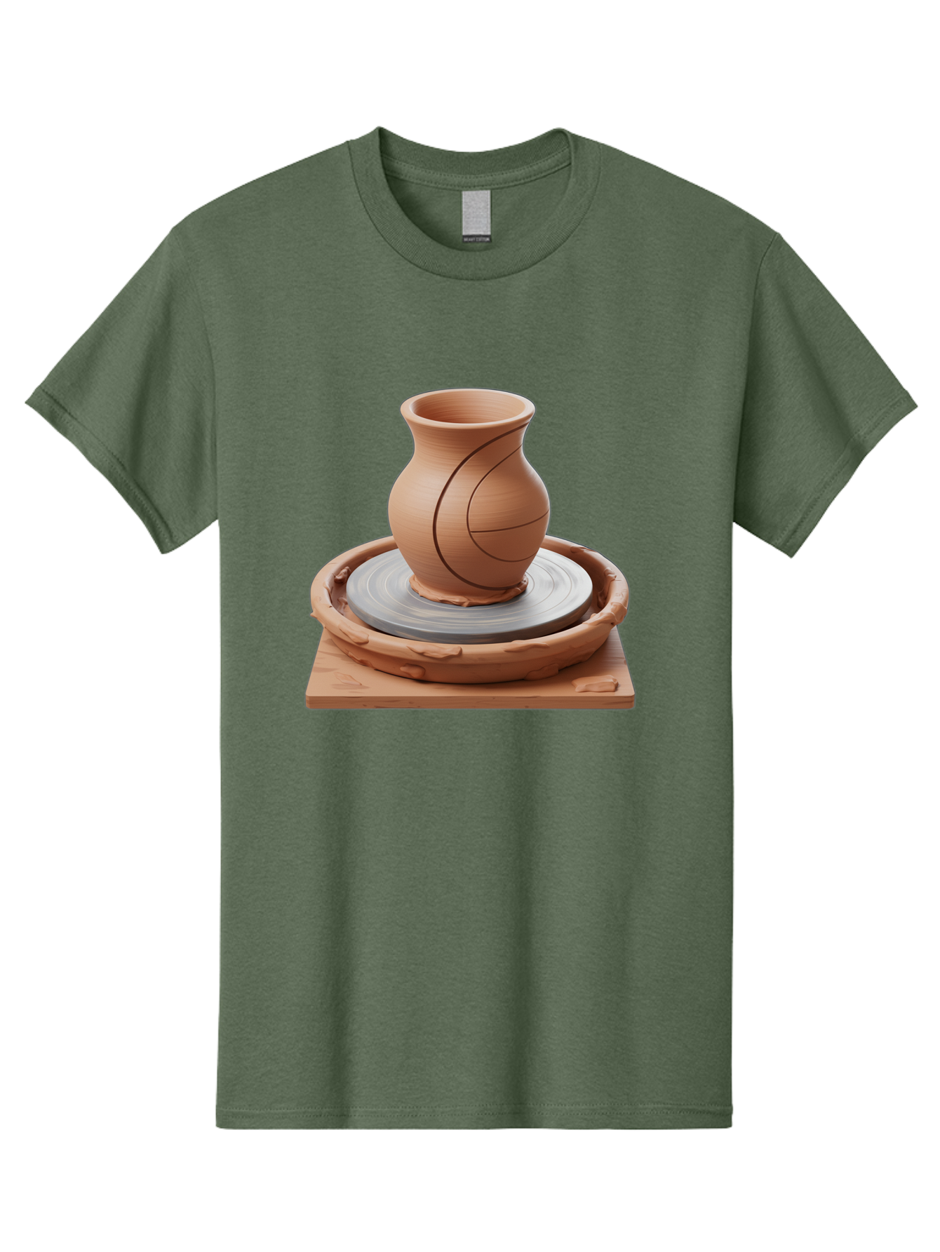 Clay-Pot Men'S Graphic Tee, 100% Cotton, Comfortable Casual Summer Wear, Machine Washable, Clay Vase, Pottery Wheel, Ceramics, Handmade, Artisanal, Craftsmanship, Creative Process, Art Studio, Handmade Pottery, Ceramic Art Baa326