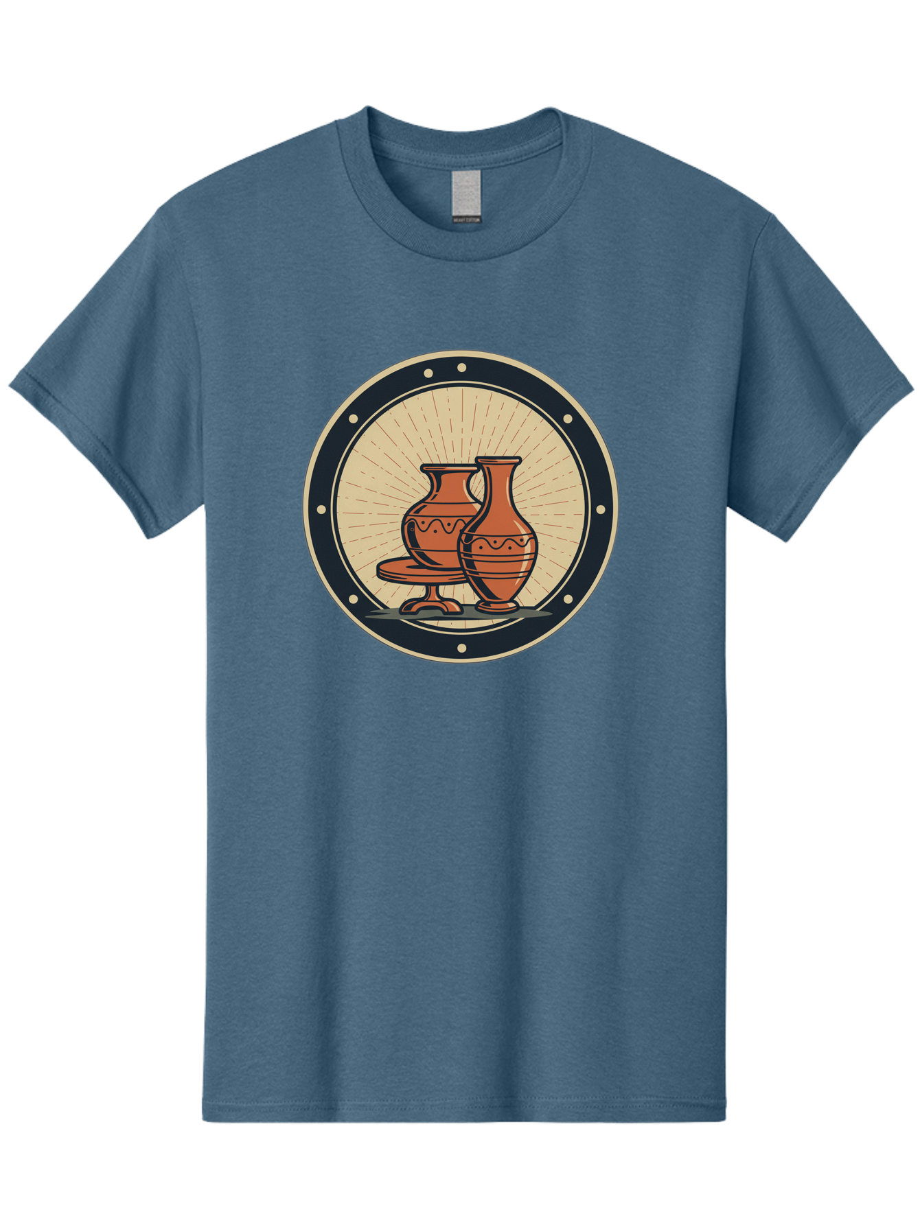 Clay-Pots Men'S Graphic Tee, 100% Cotton, Comfortable Casual Summer Wear, Machine Washable, Clay Pots, Ancient Pottery, Vintage Ceramics, Decorative Vases, Earthy Tones, Traditional Craftsmanship, Cultural Heritage, Artistic Expression, Baa329
