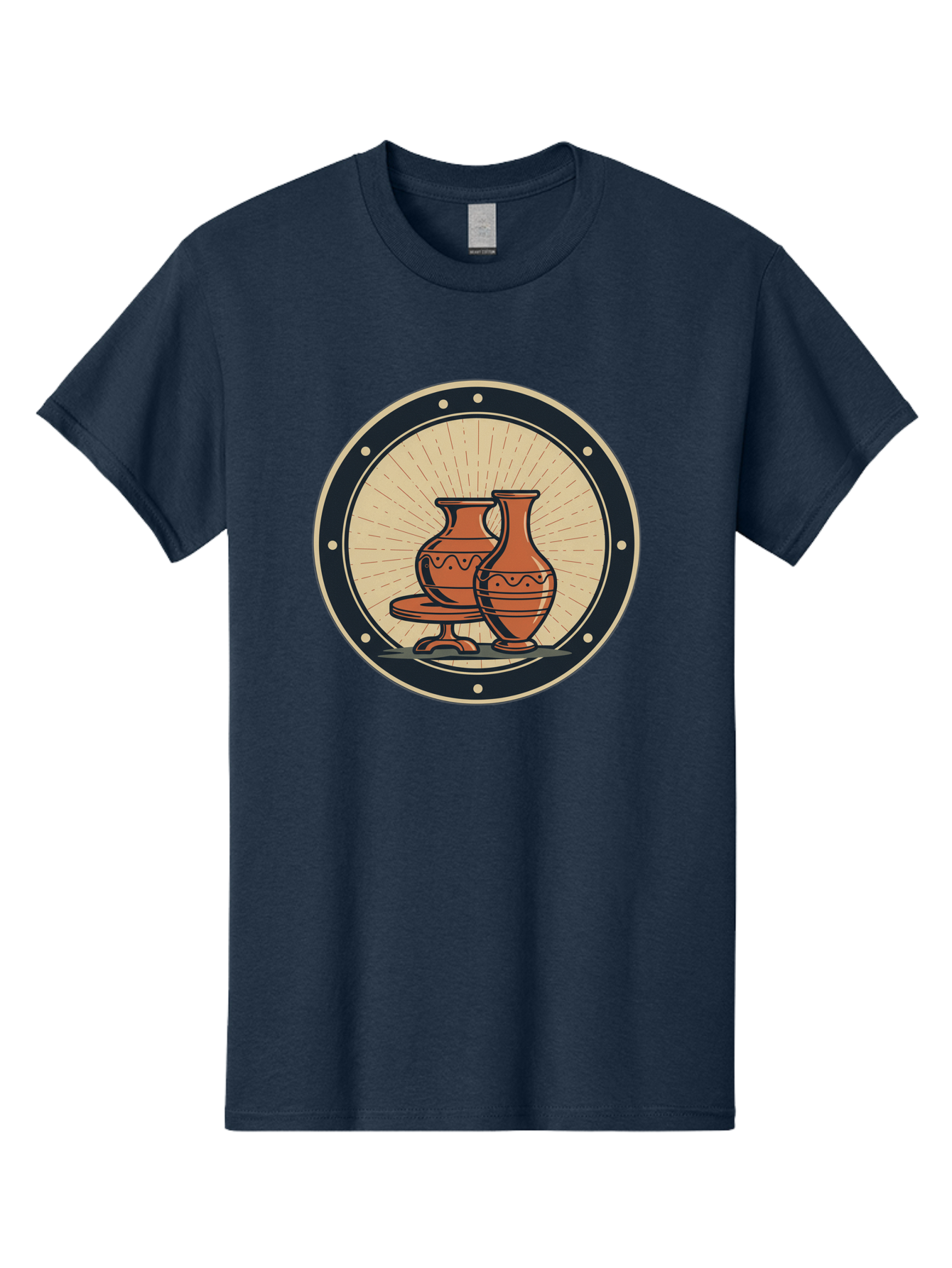 Clay-Pots Men'S Graphic Tee, 100% Cotton, Comfortable Casual Summer Wear, Machine Washable, Clay Pots, Ancient Pottery, Vintage Ceramics, Decorative Vases, Earthy Tones, Traditional Craftsmanship, Cultural Heritage, Artistic Expression, Baa329