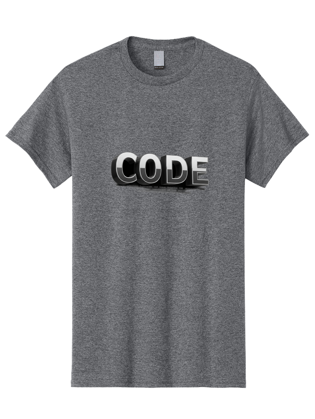 Code Men'S Graphic Tee, 100% Cotton, Comfortable Casual Summer Wear, Machine Washable, Programming Language, Coding, Software Development, Tech Industry, Digital Text, Metallic Letters, Programming Concept, Coding Skills Baa333